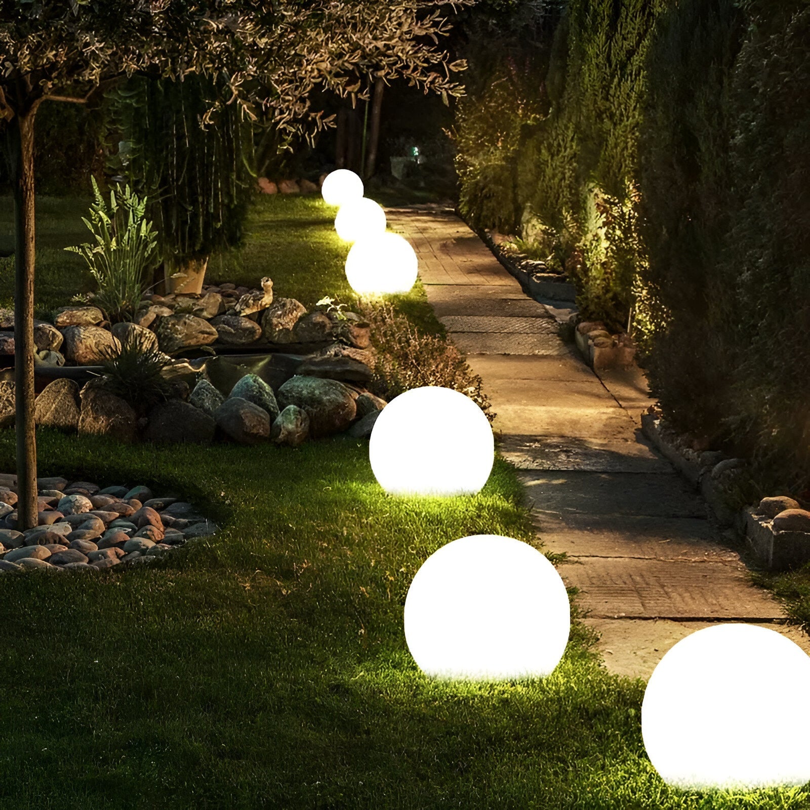 GlimmerSphere LED Buiten Decoratie - Kleurenwisselende, Waterdichte Zwevende Bollen