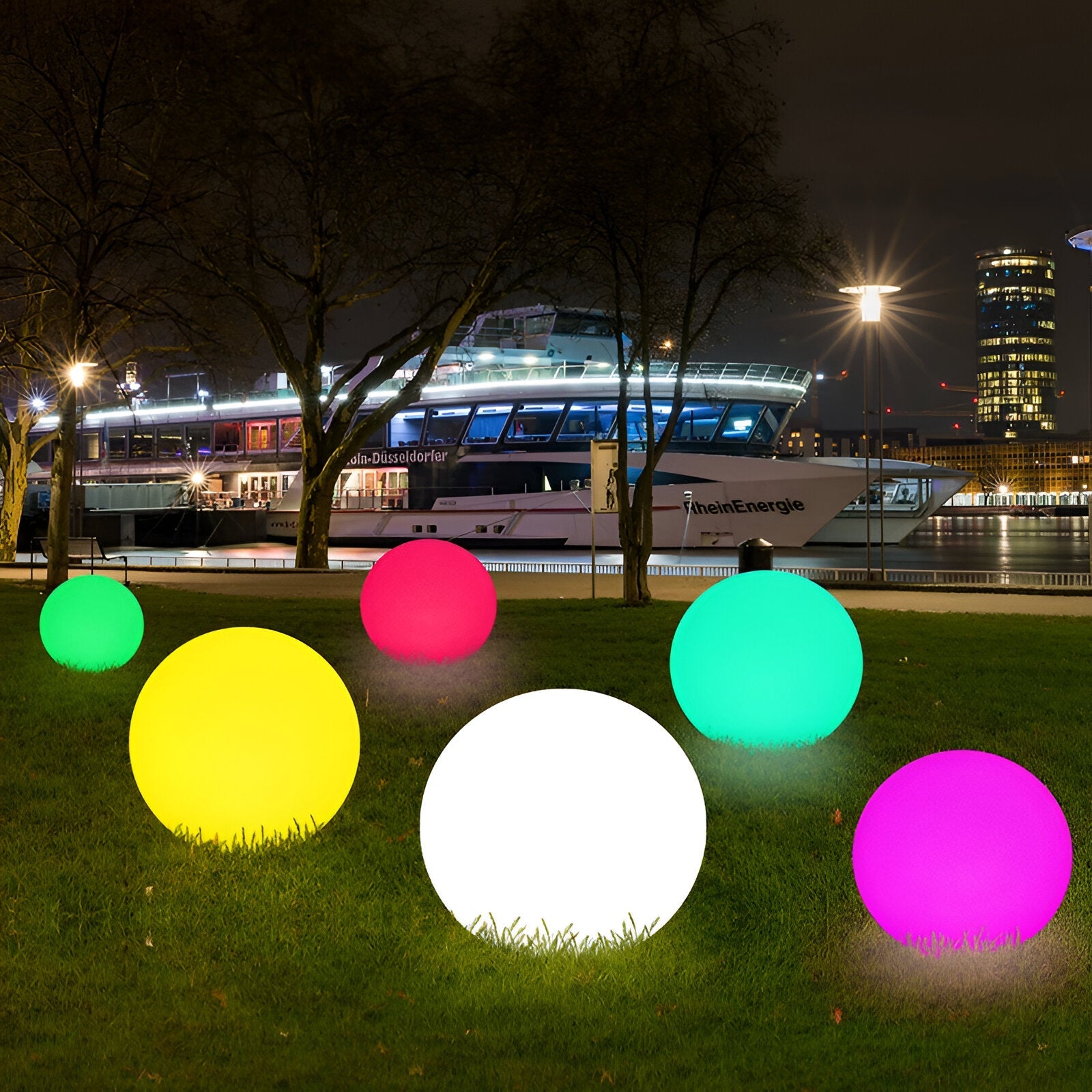 GlimmerSphere LED Buiten Decoratie - Kleurenwisselende, Waterdichte Zwevende Bollen