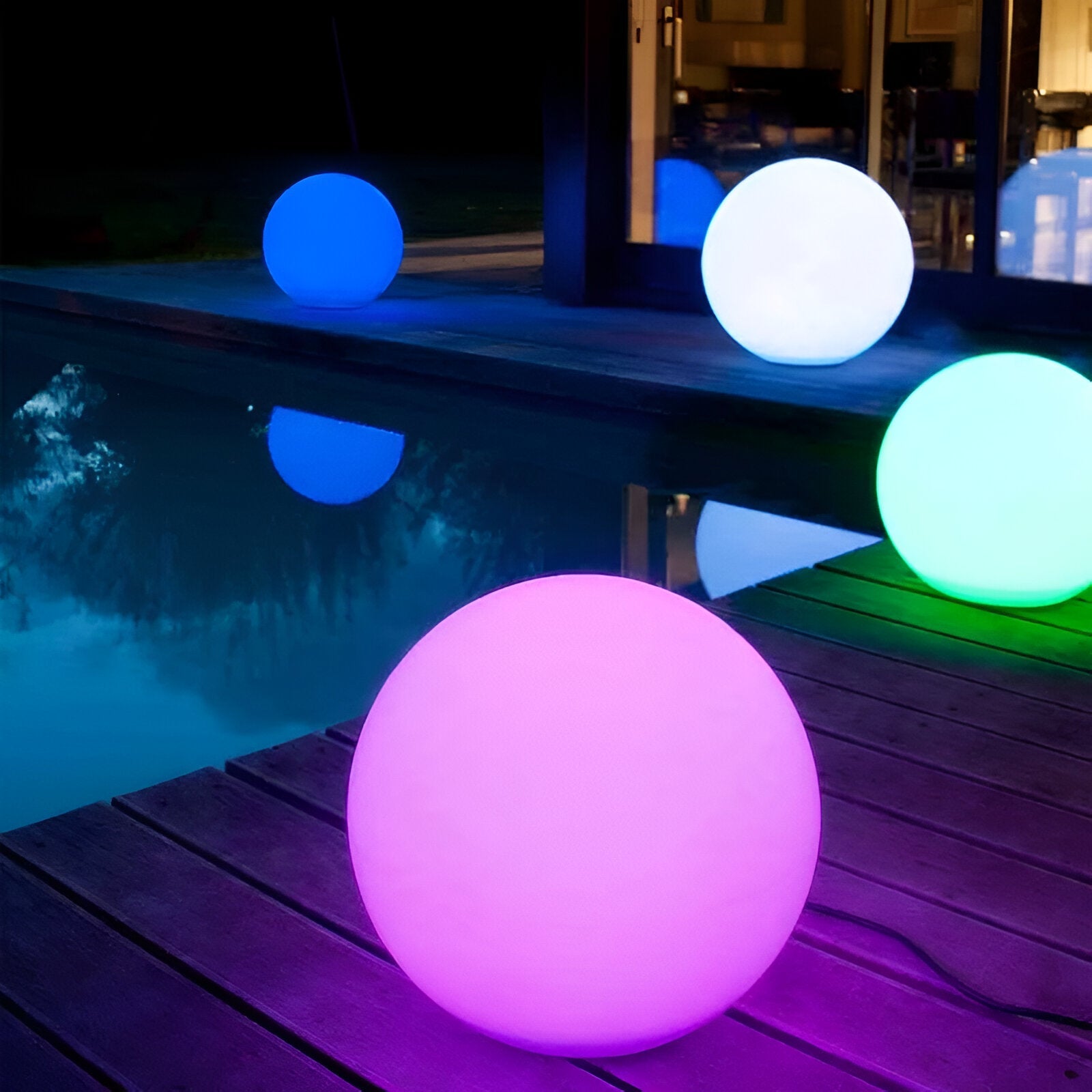 GlimmerSphere LED Buiten Decoratie - Kleurenwisselende, Waterdichte Zwevende Bollen