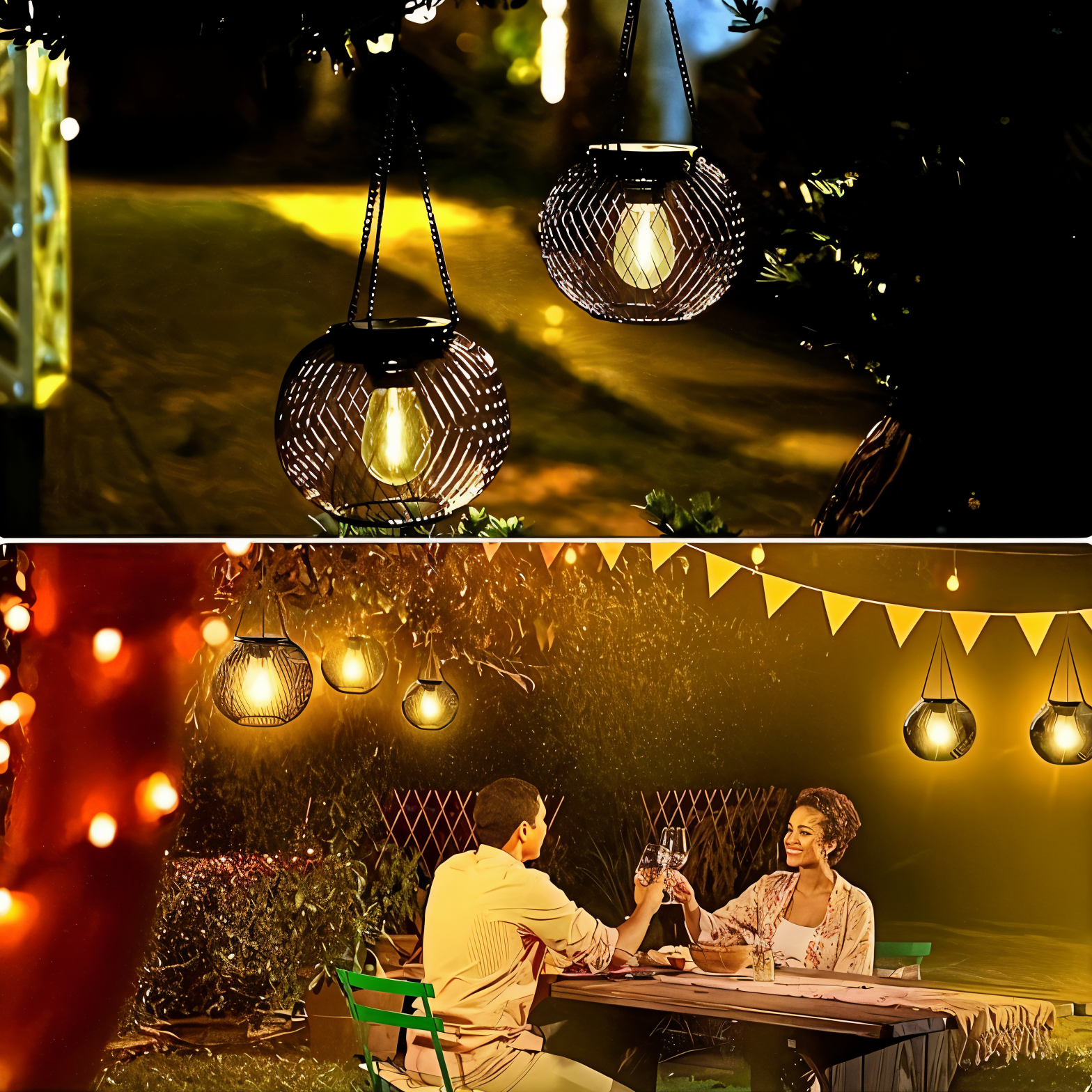 Lumentalic - Waterdichte Hangslinger Solarlamp voor Buiten