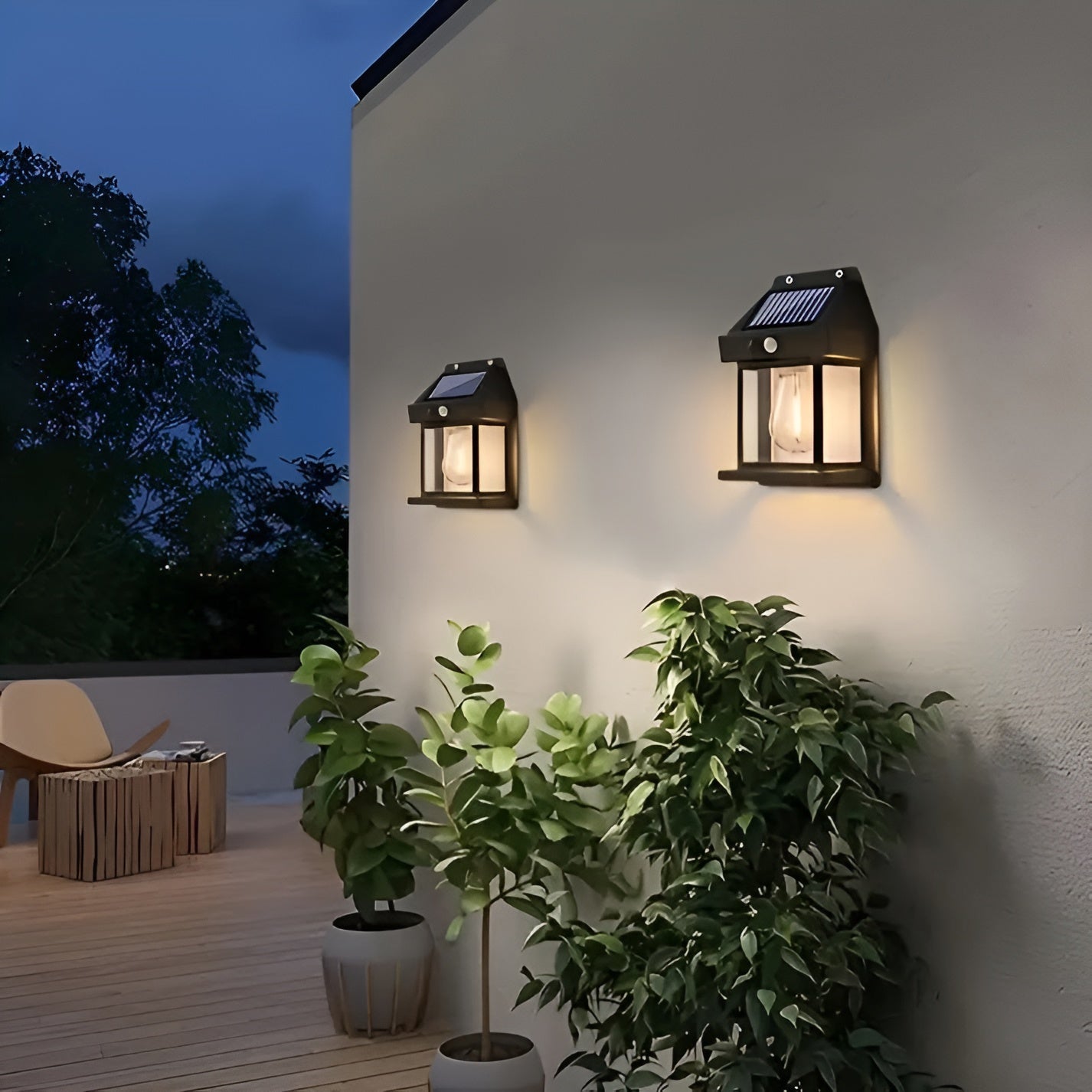 Luminex - Moderne Solar-Wandlamp met Bewegingssensor