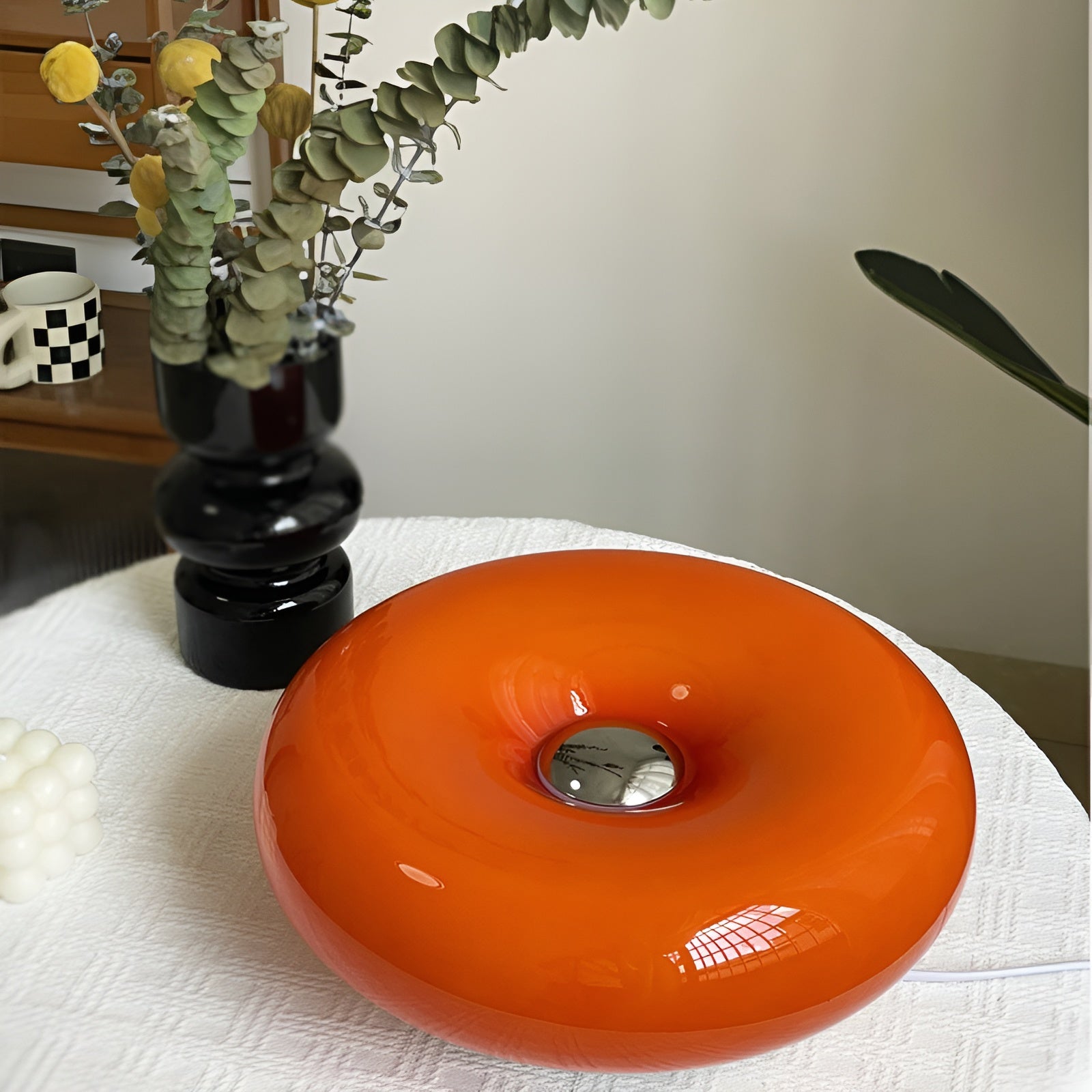 Orange Donut Lamp - Stijlvolle Wandleuchte en Tafellamp