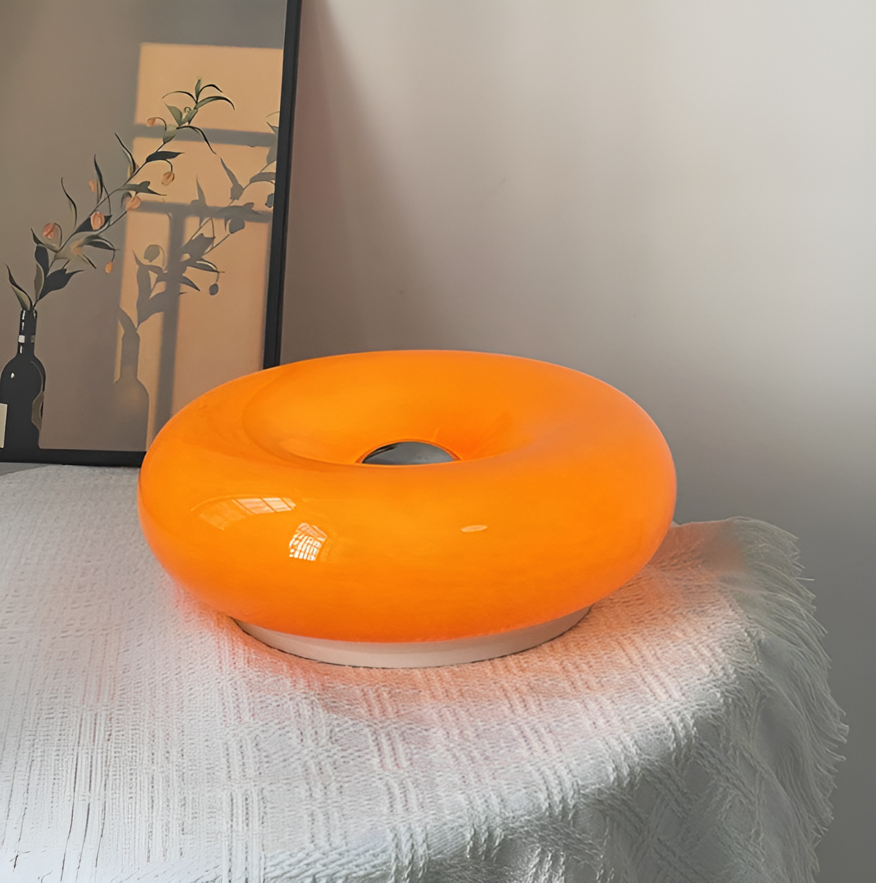 Orange Donut Lamp - Stijlvolle Wandleuchte en Tafellamp