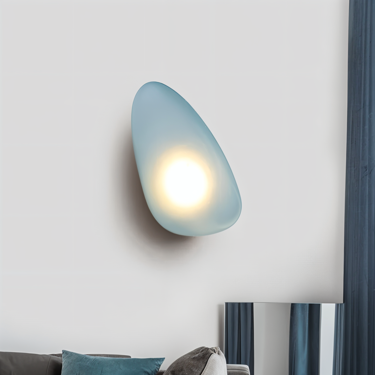 PebbleHue Wandlamp - LED Wandlamp van Glas in Noordse Stijl