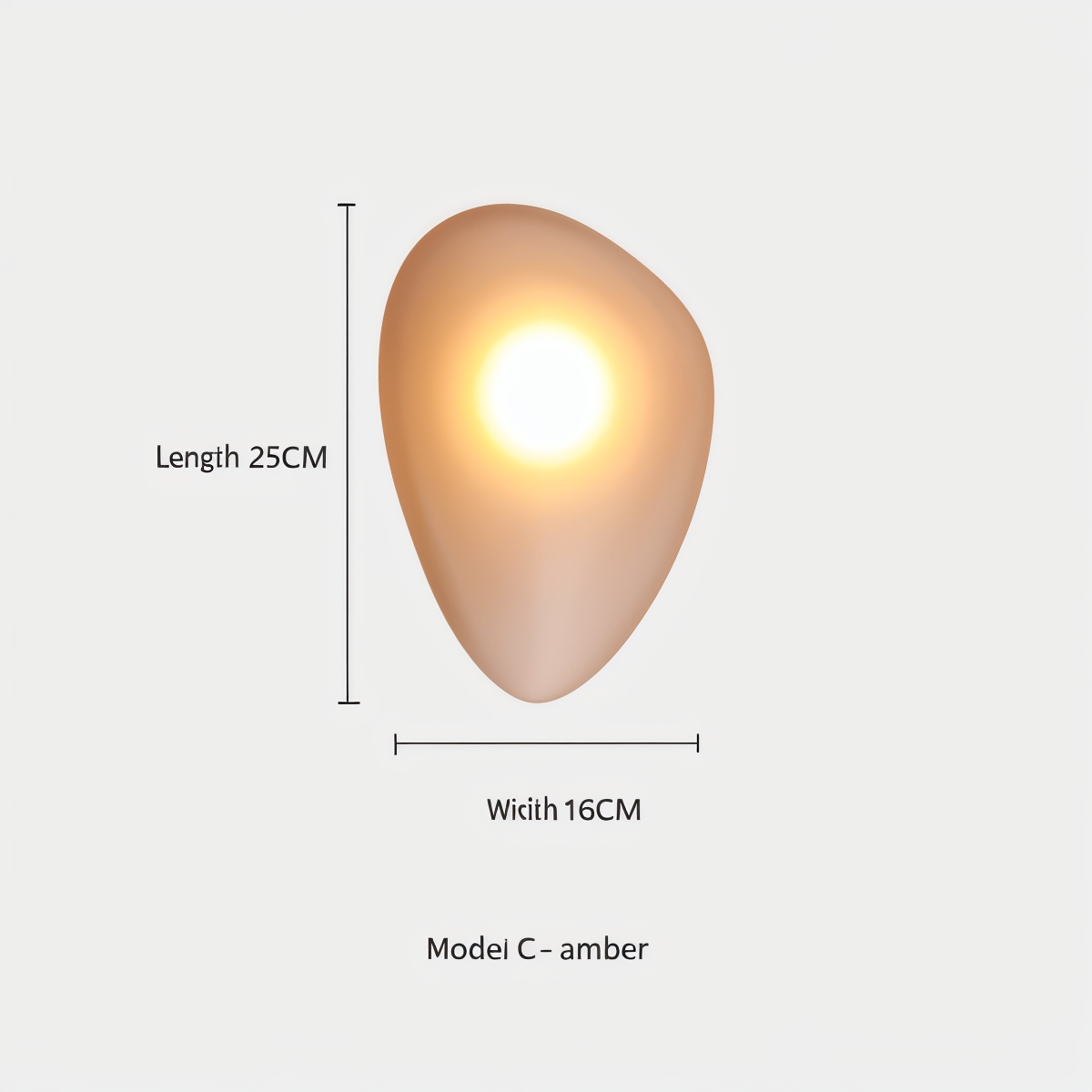 PebbleHue Wandlamp - LED Wandlamp van Glas in Noordse Stijl