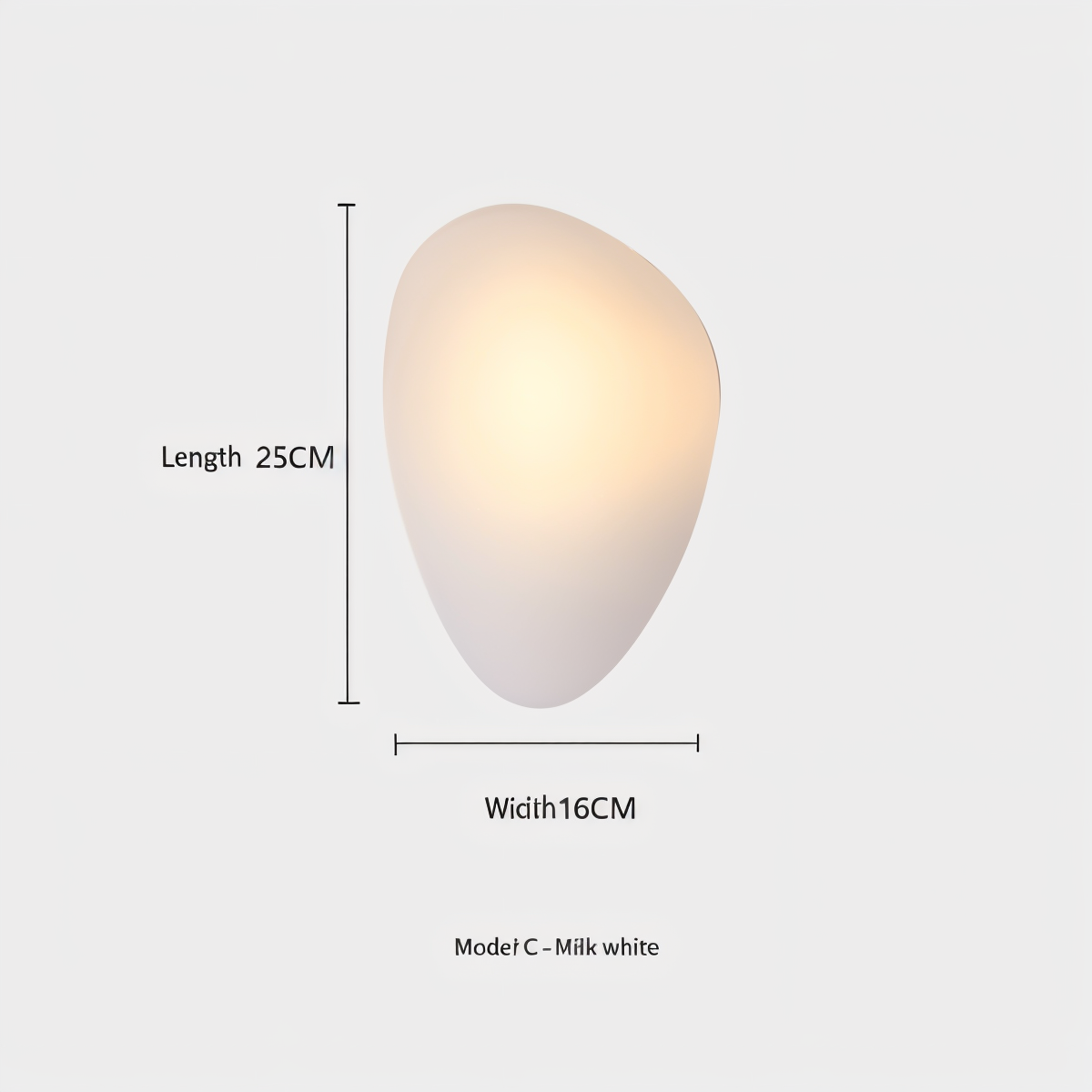 PebbleHue Wandlamp - LED Wandlamp van Glas in Noordse Stijl