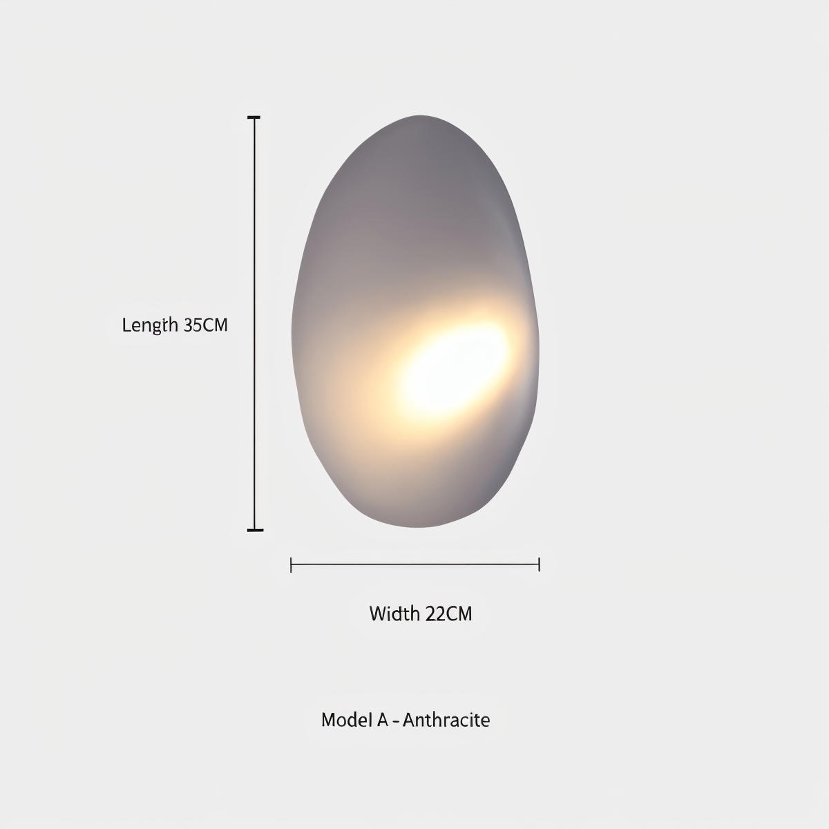 PebbleHue Wandlamp - LED Wandlamp van Glas in Noordse Stijl