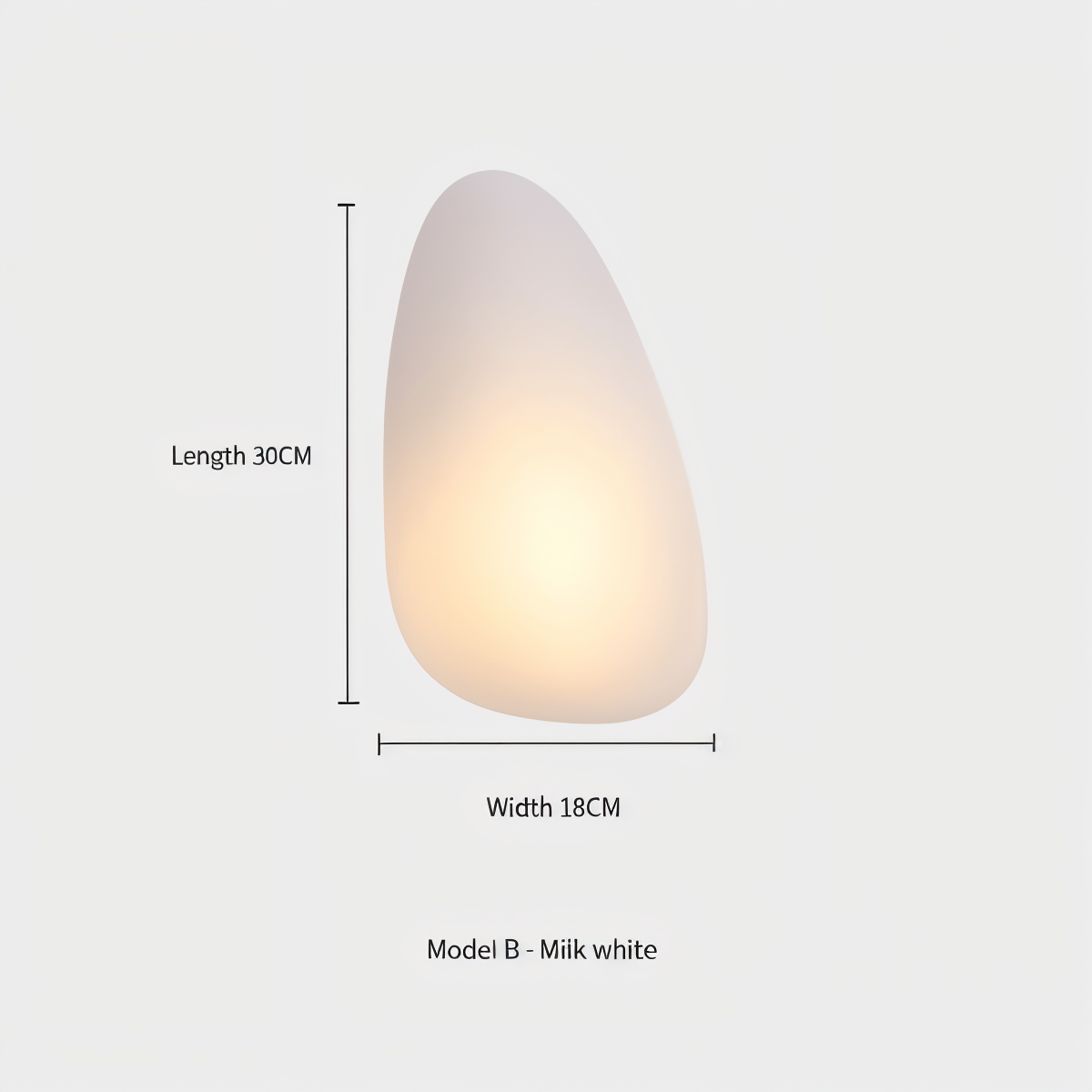 PebbleHue Wandlamp - LED Wandlamp van Glas in Noordse Stijl