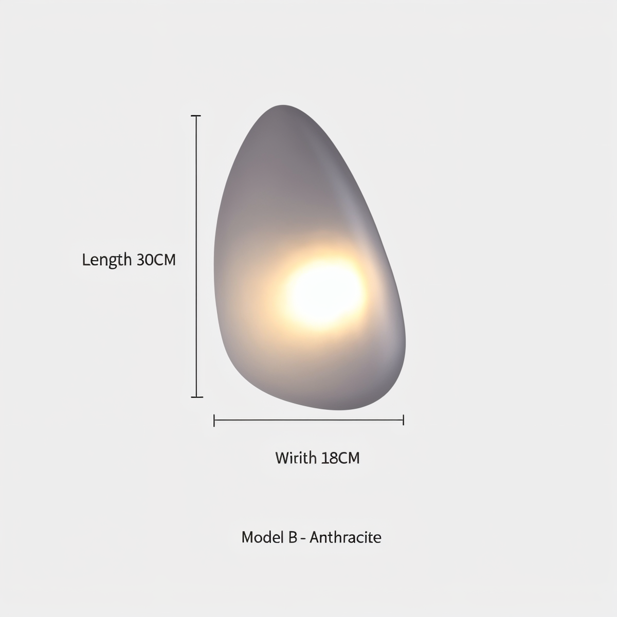 PebbleHue Wandlamp - LED Wandlamp van Glas in Noordse Stijl