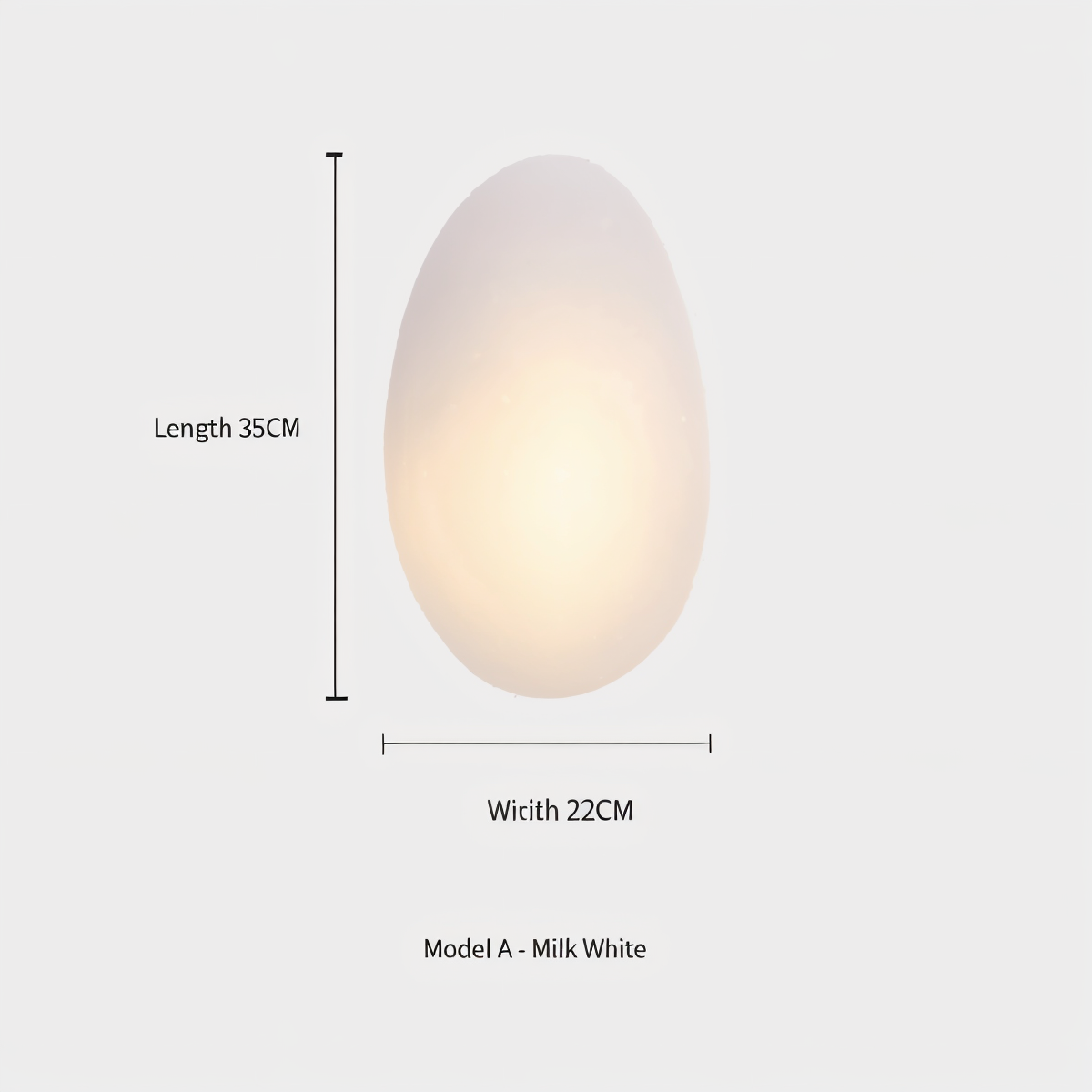 PebbleHue Wandlamp - LED Wandlamp van Glas in Noordse Stijl