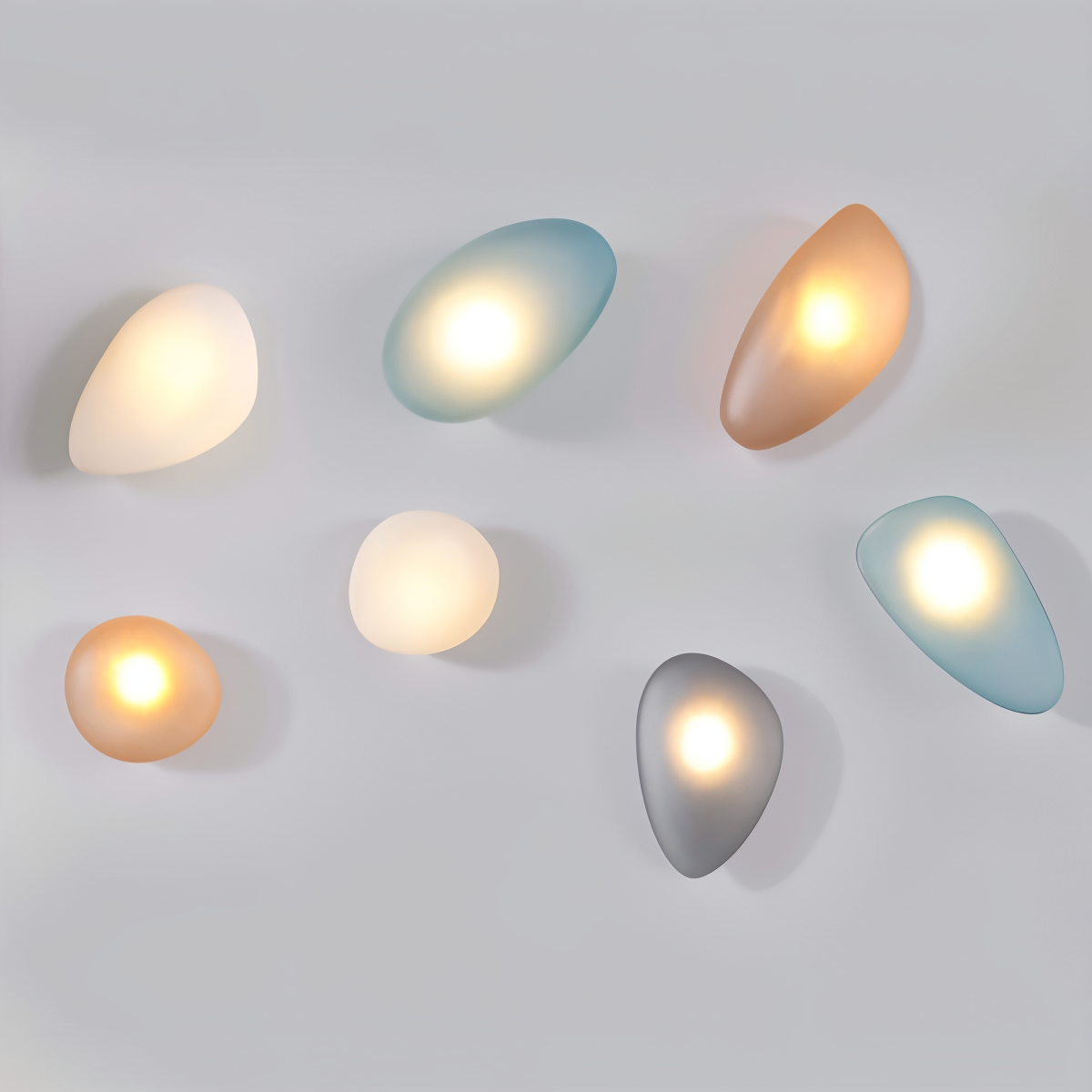 PebbleHue Wandlamp - LED Wandlamp van Glas in Noordse Stijl