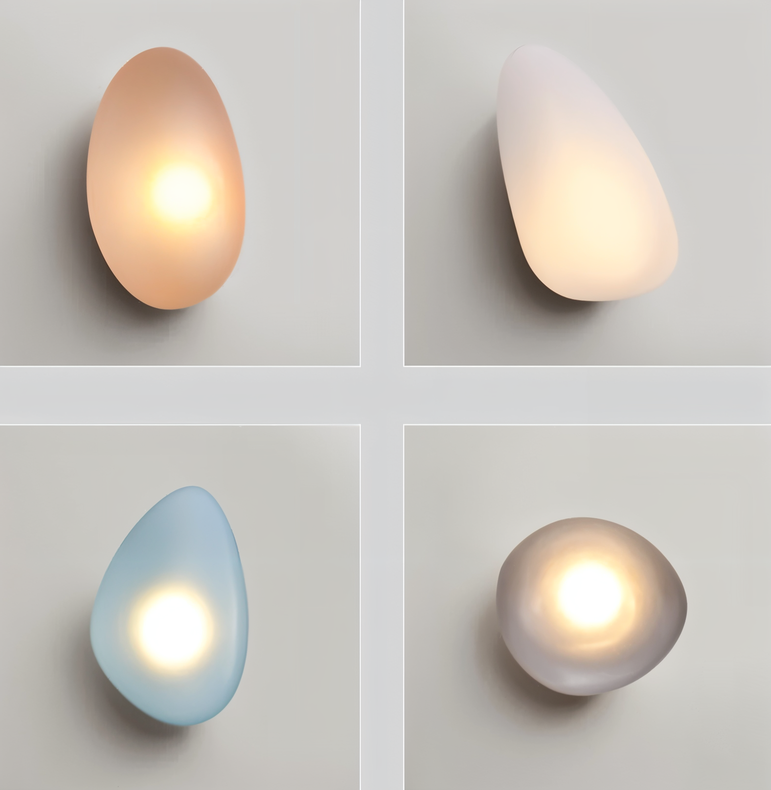 PebbleHue Wandlamp - LED Wandlamp van Glas in Noordse Stijl