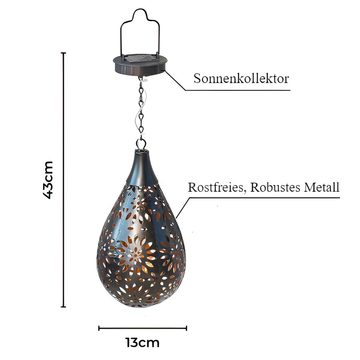 ShadowArt - Zonne-energie Waterdichte Uitholling Buitenlamp