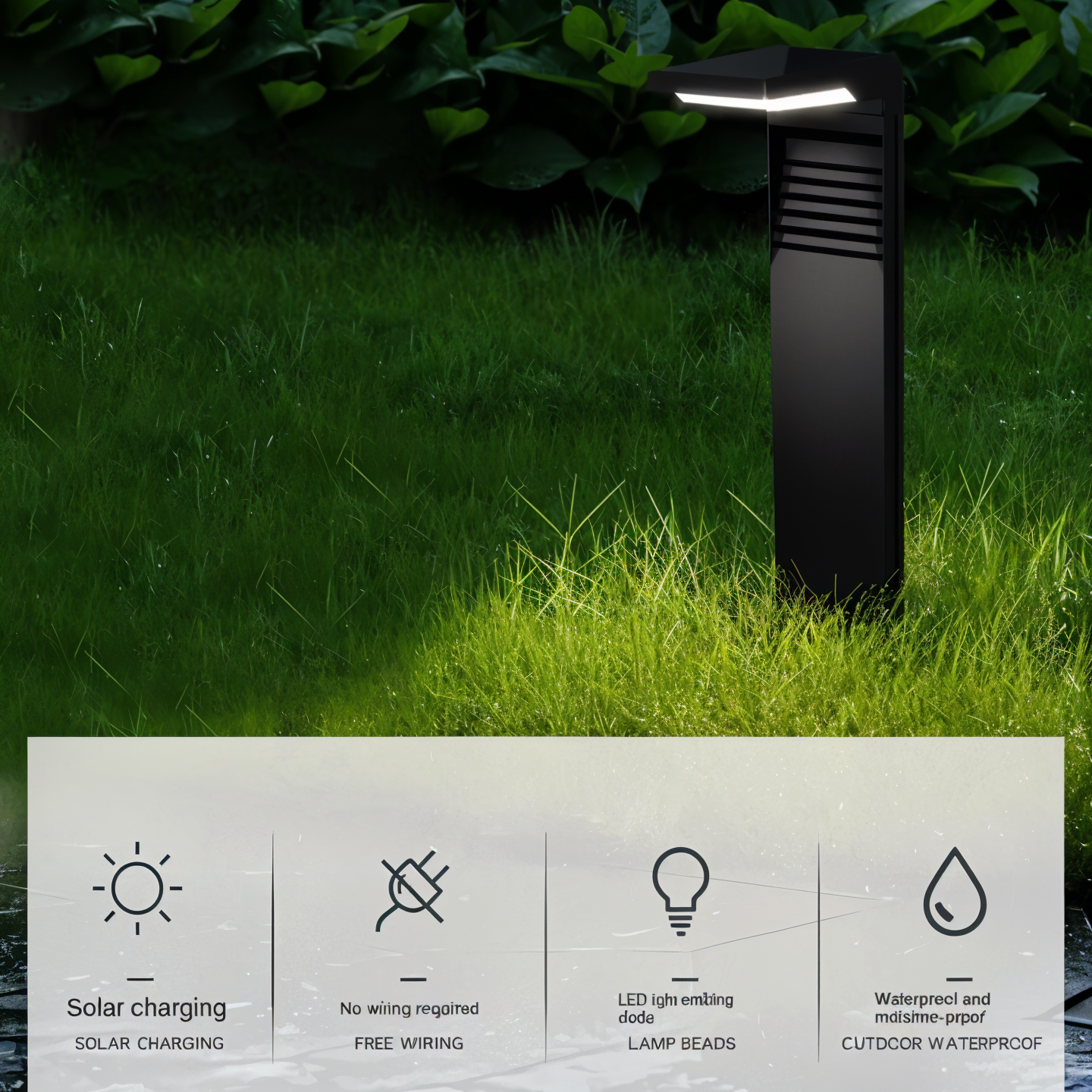 SolShine - Solar-L-vormige Tuinverlichting met IP66 Waterdichtheid