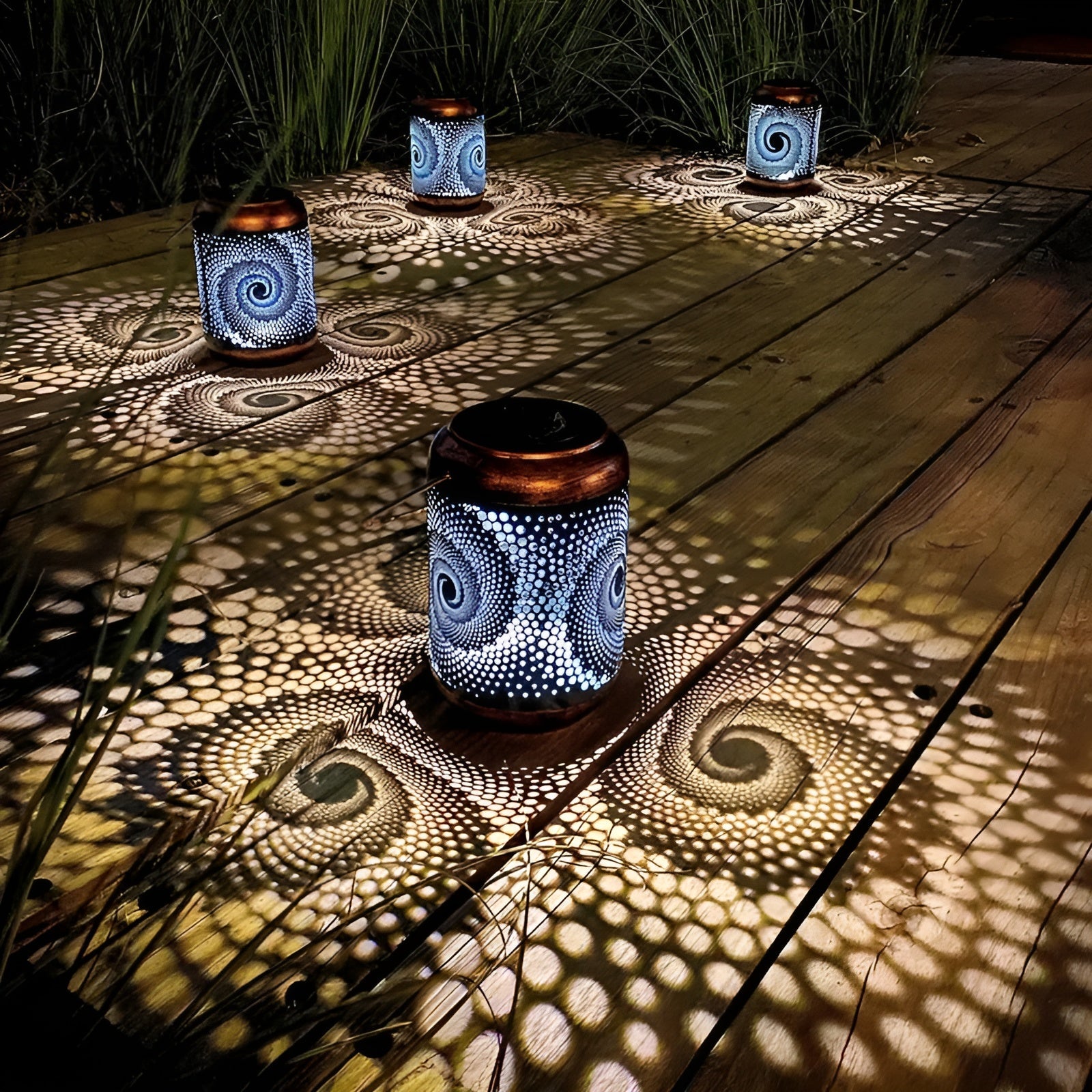 SpiCircle - Solarprojectorlamp met Spiraleffect voor Buiten