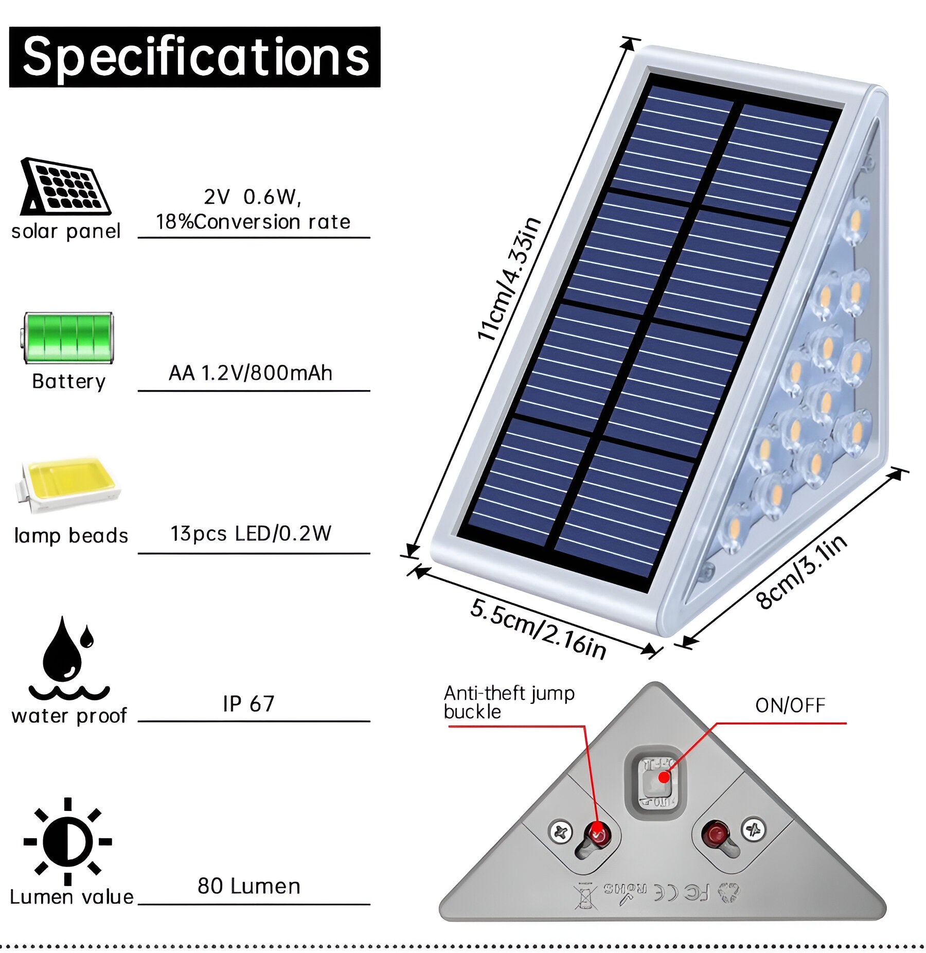 Twilight SolarDuo - IP67 Solar Tuinverlichting voor Trappen en Paden