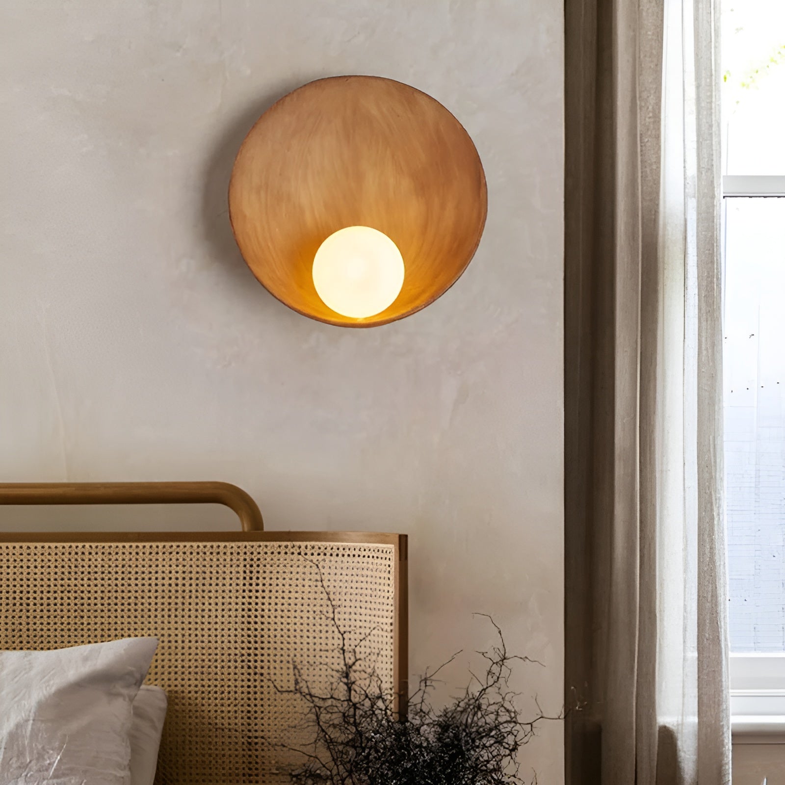 White Pearl Lamp - Witte Wandlamp met Wabi-Sabi Design