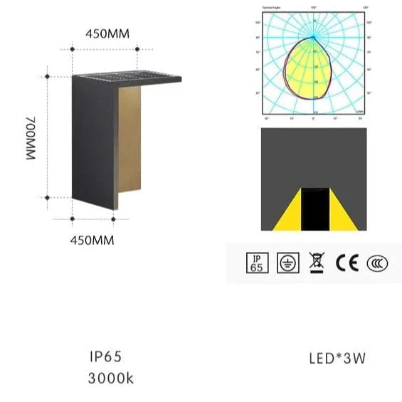 Block Lane Outdoor Solar Light - Solar Buitenlamp