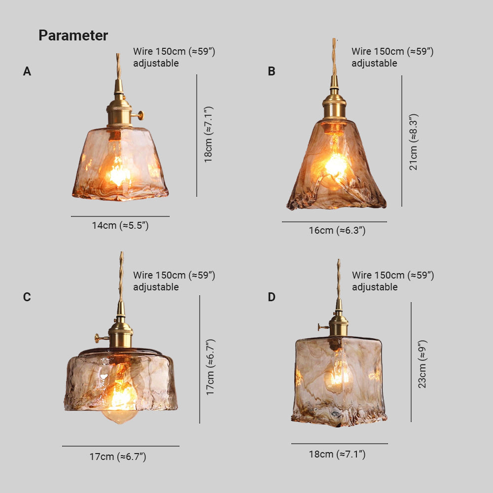 Eloise Vintage LED Plafondlampen Gouden Metaal en Glas voor Slaapkamer, Woonkamer, Eetkamer