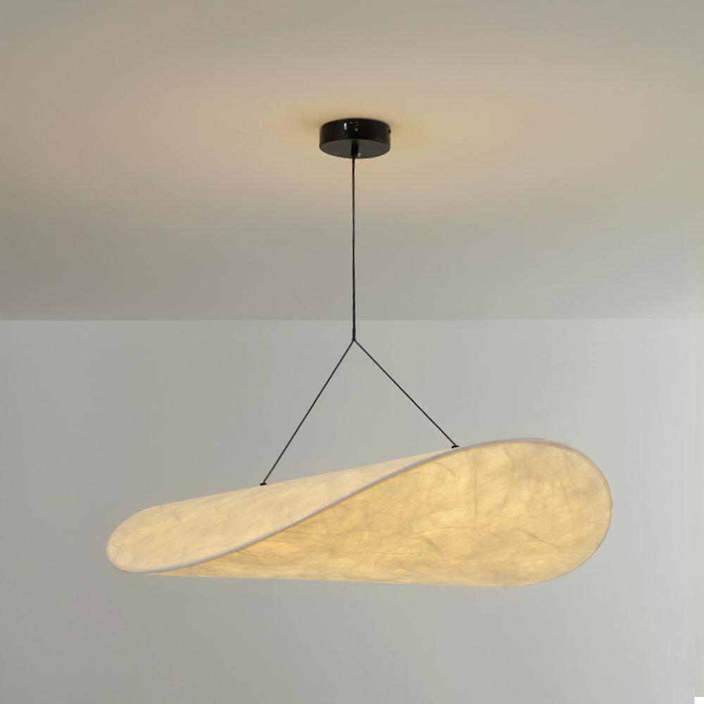 LunaLux Moderne LED Hanglamp van Metaal en Kunstzijde in Wit voor Slaapkamers