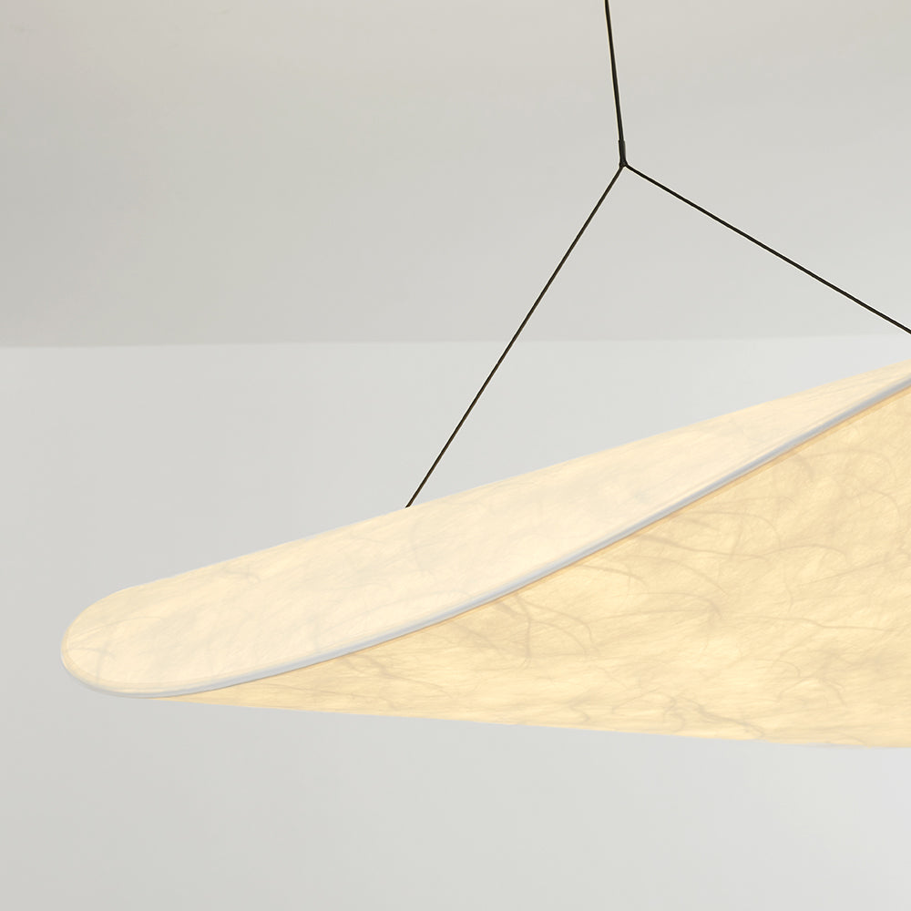 LunaLux Moderne LED Hanglamp van Metaal en Kunstzijde in Wit voor Slaapkamers