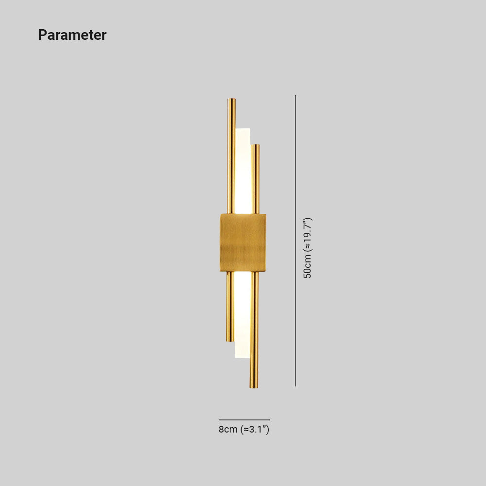 Wandklok Moderne Bar - Zwart/Goud LED Wandleuchte voor Slaapkamer