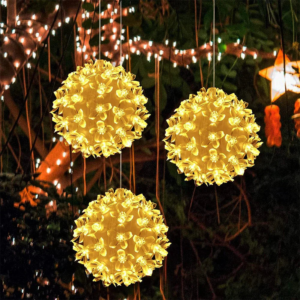 LumiBlossom – Solar Kersenbloesem Slingerlichten voor Tuin – Romantische LED Decoratie voor Buiten