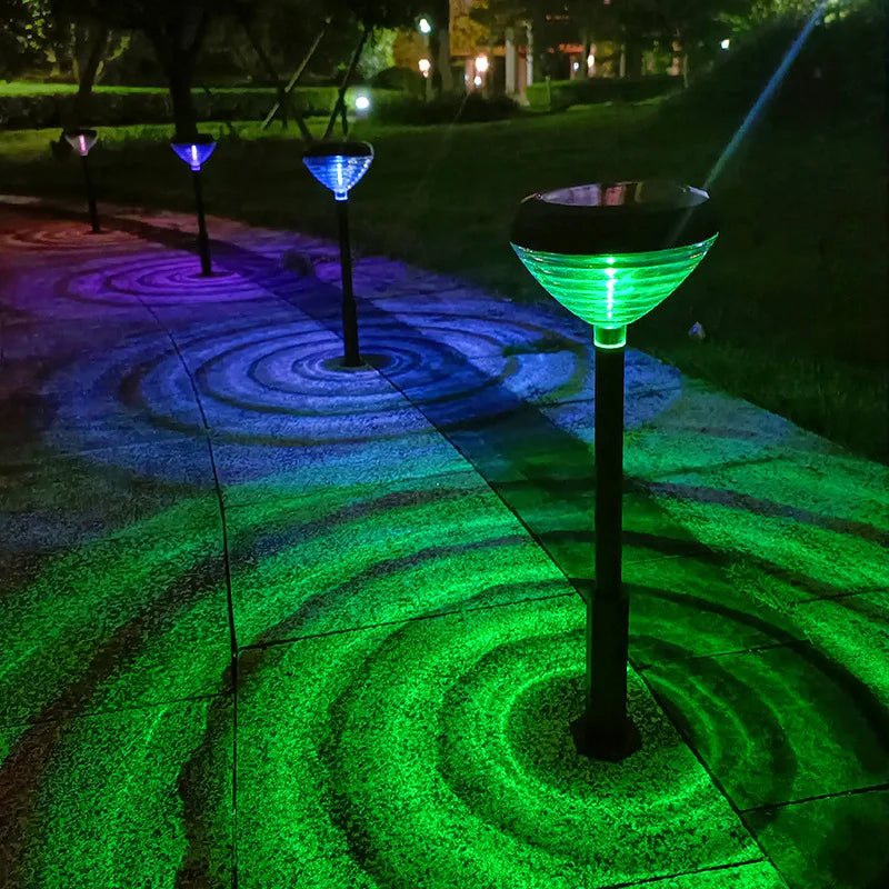 LumiPath – Kleurrijke Solar LED Padverlichting voor de Tuin – Waterdichte, Energiezuinige Buitenverlichting