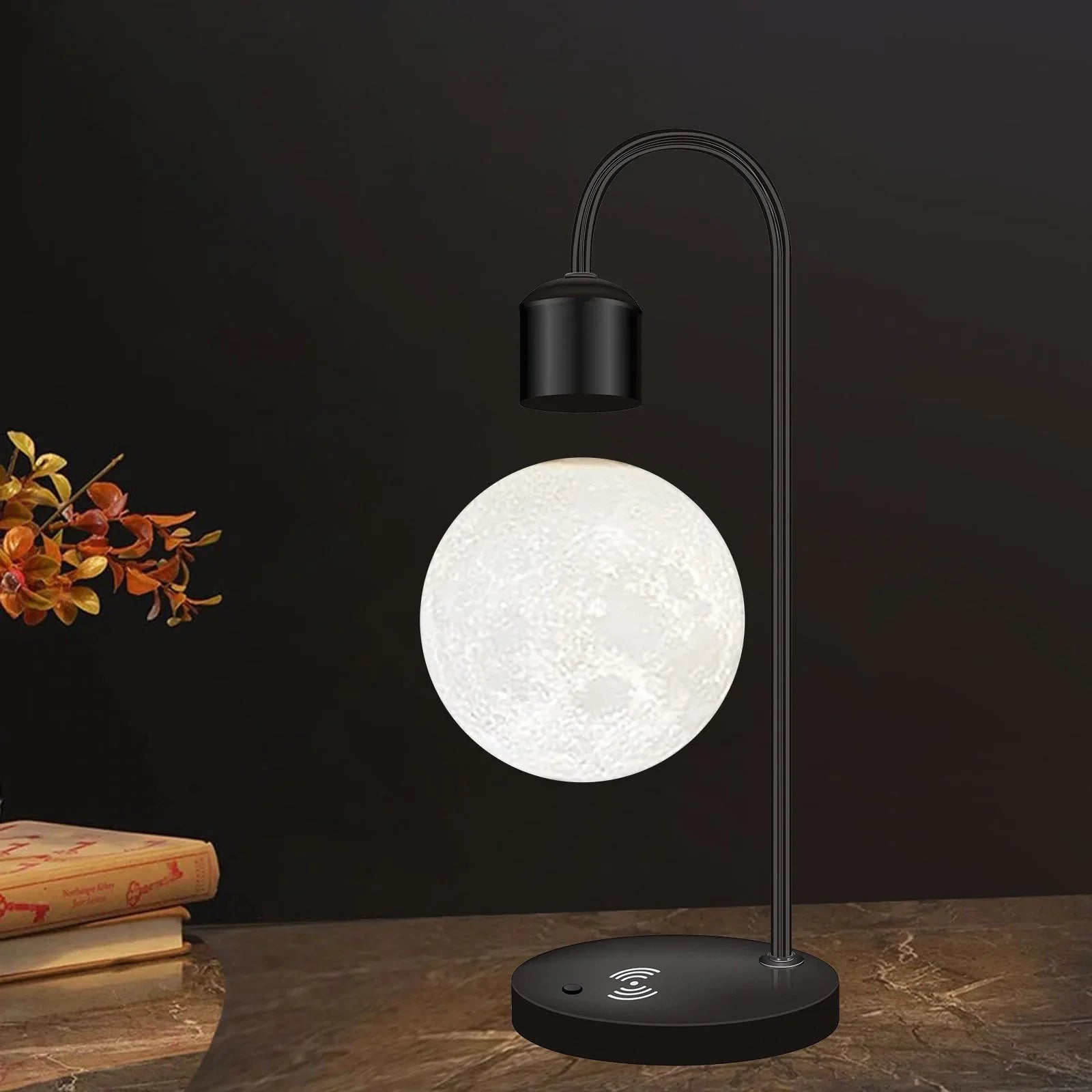 Zwevende Maanlamp met Draadloze Telefoonoplader