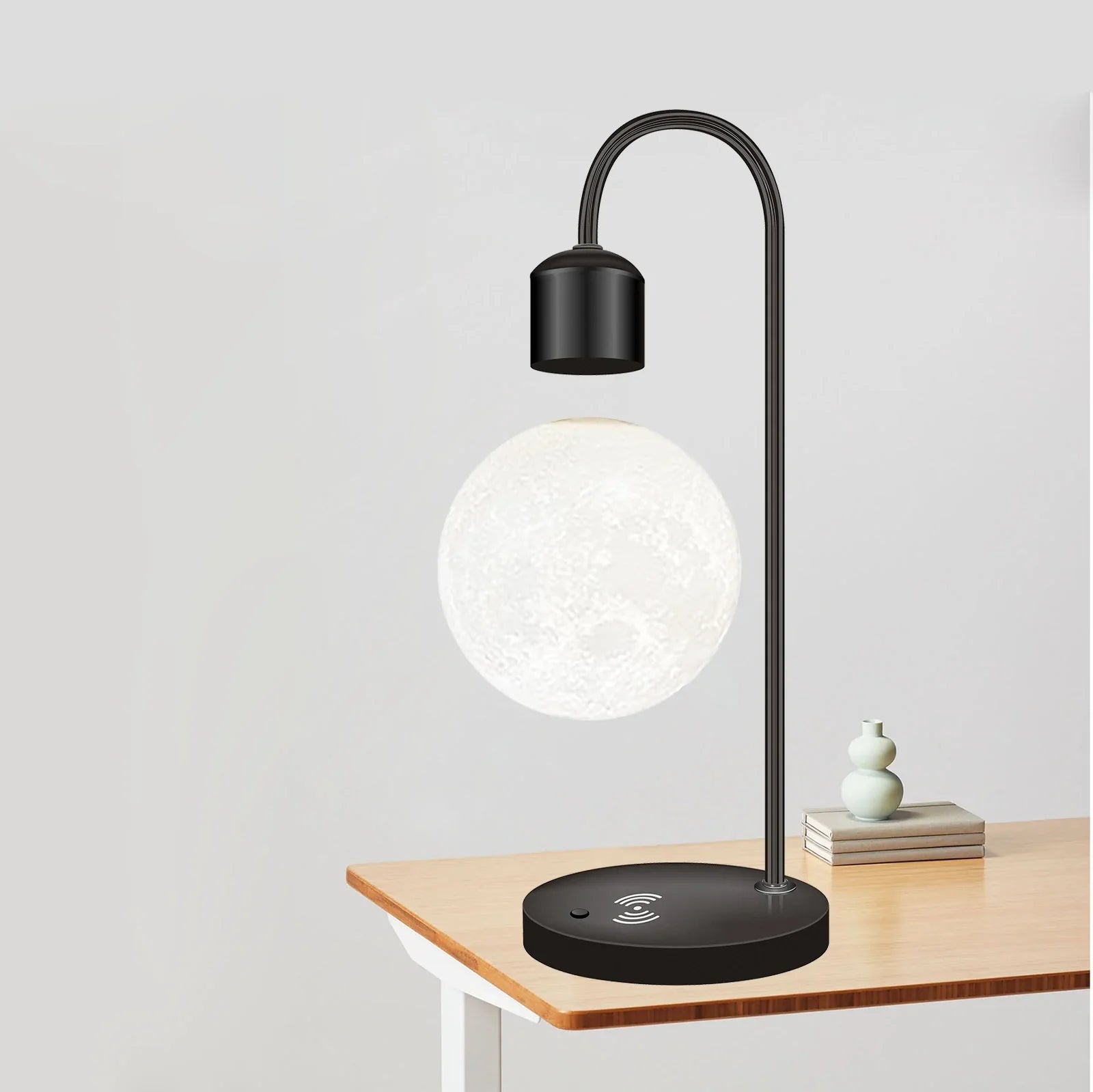 Zwevende Maanlamp met Draadloze Telefoonoplader