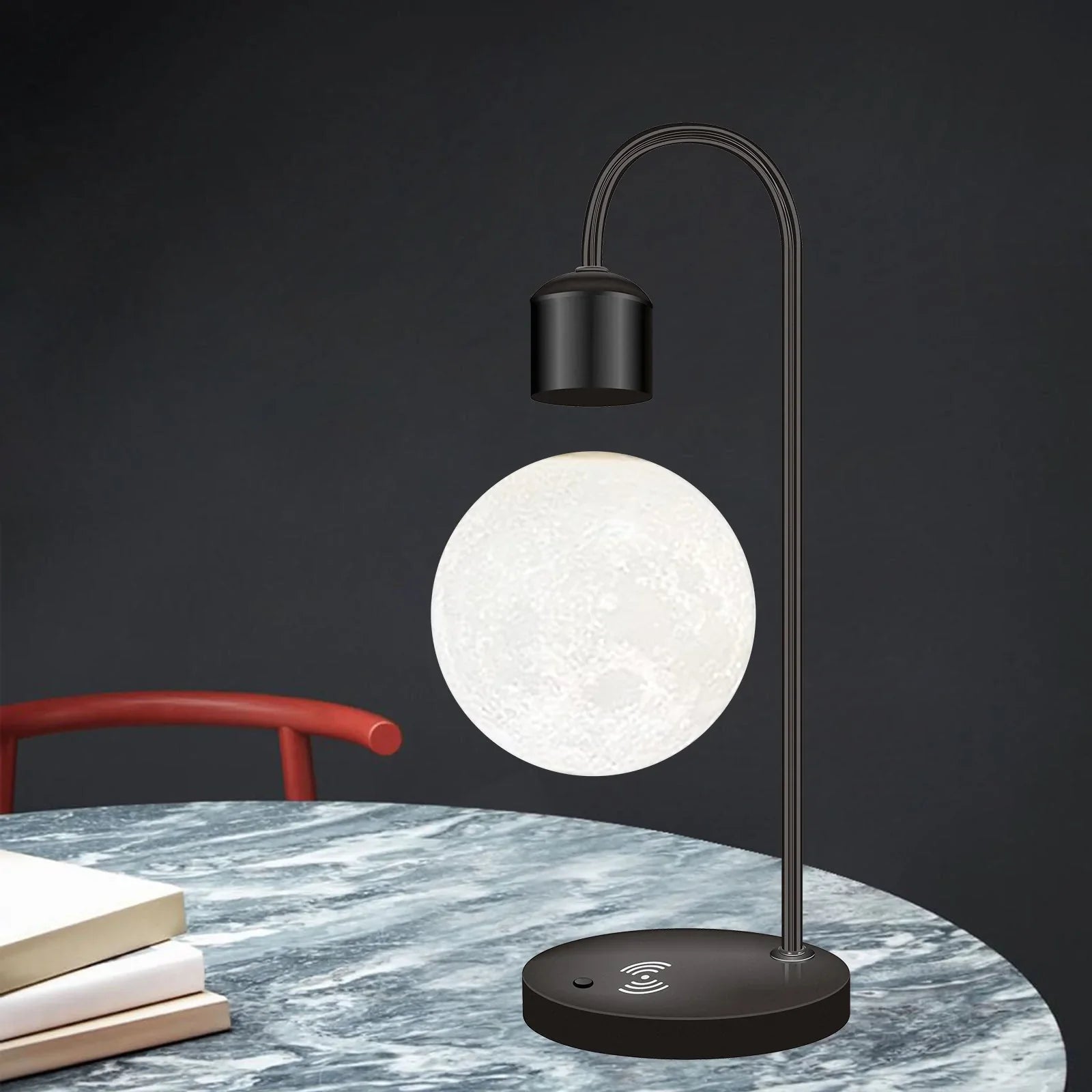 Zwevende Maanlamp met Draadloze Telefoonoplader