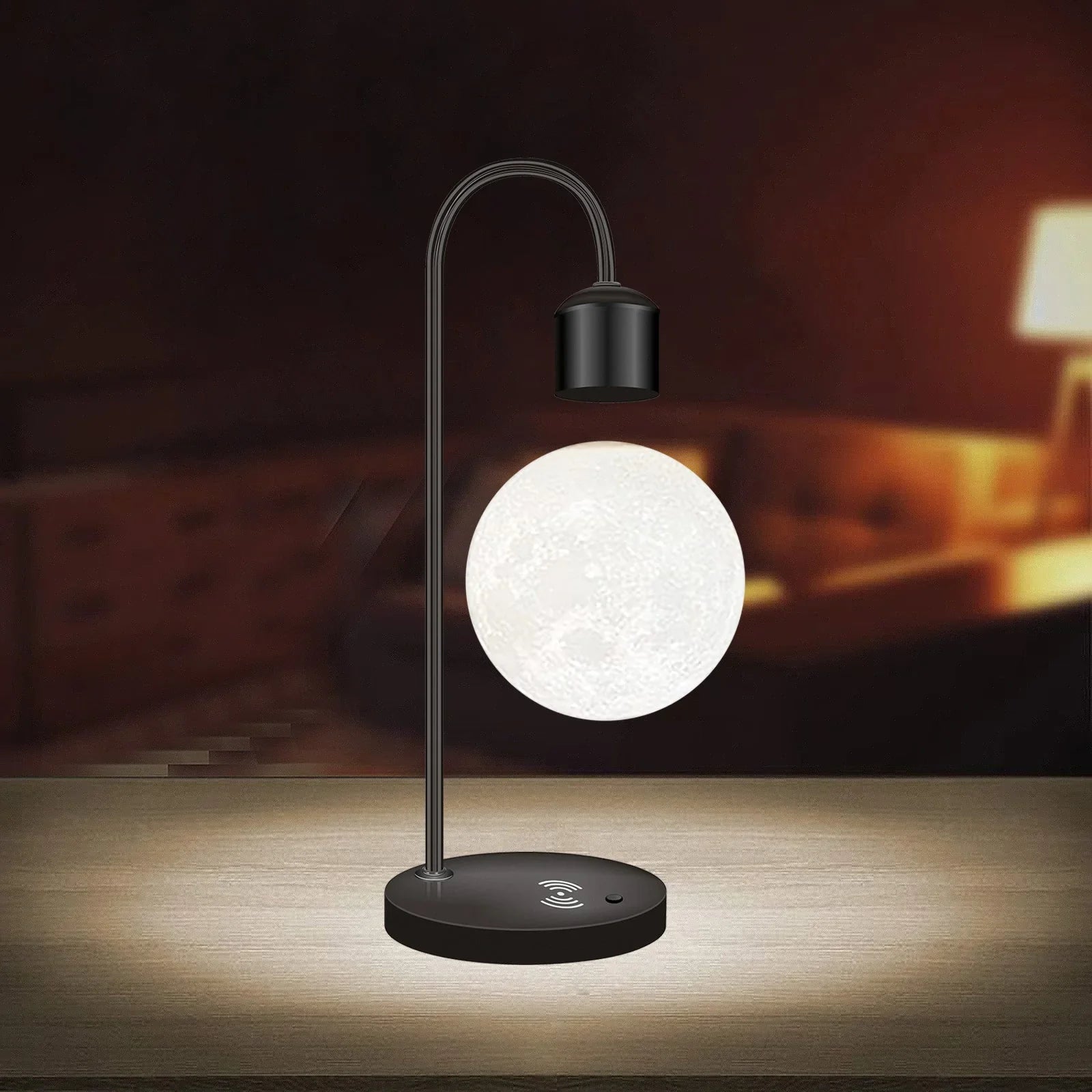 Zwevende Maanlamp met Draadloze Telefoonoplader