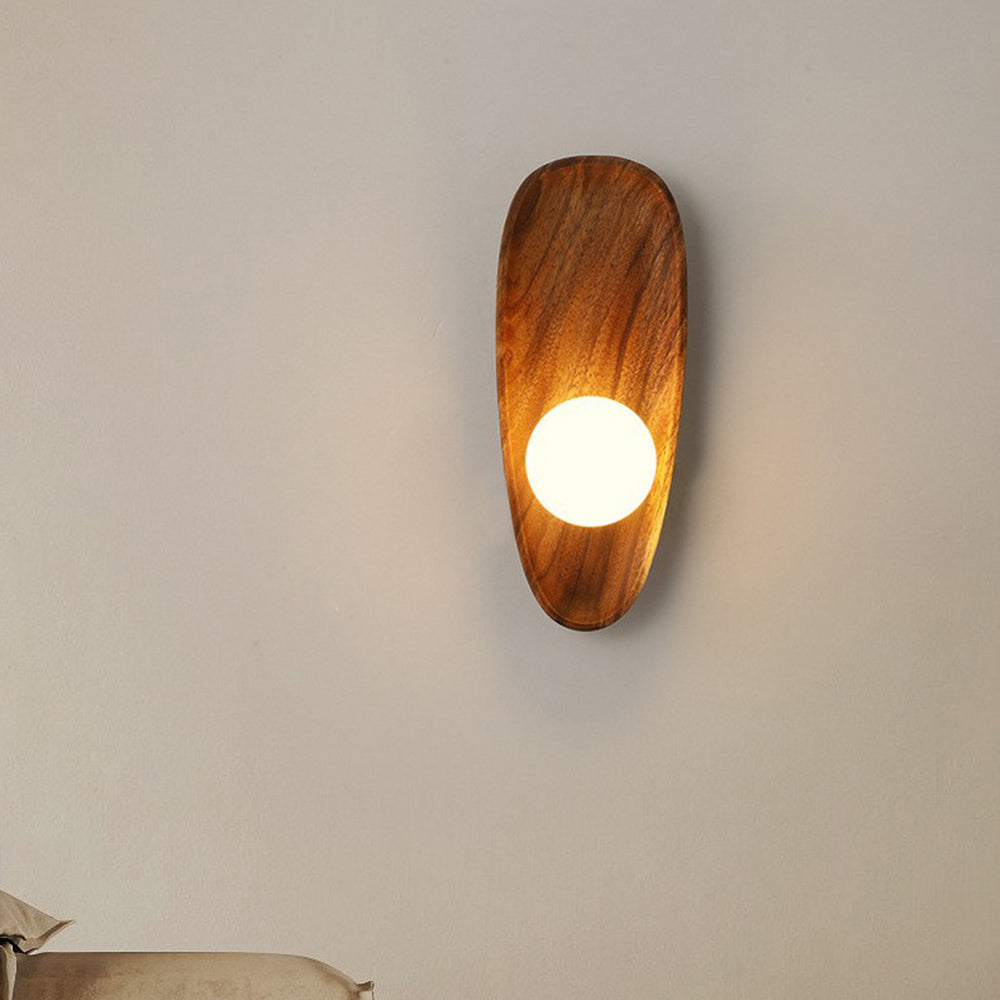 Minimalistische Massief Houten Wandlamp