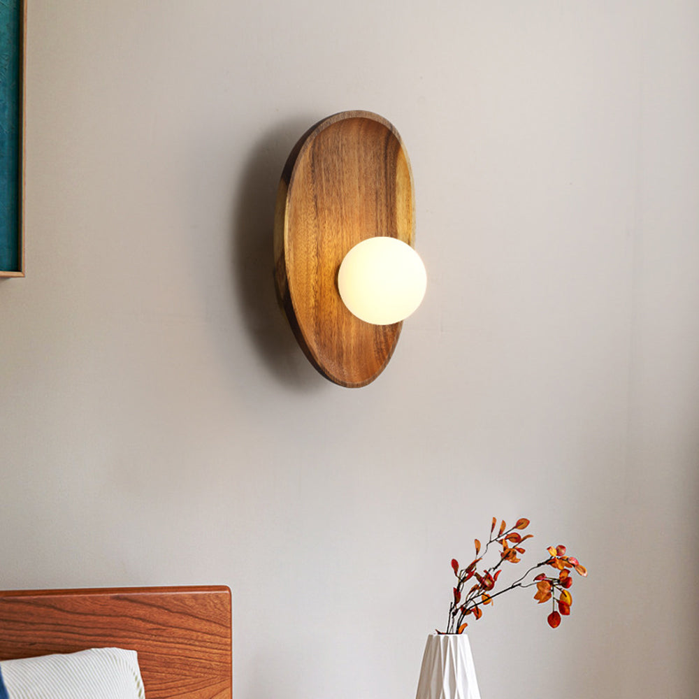 Minimalistische Massief Houten Wandlamp