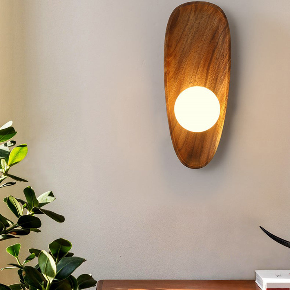 Minimalistische Massief Houten Wandlamp