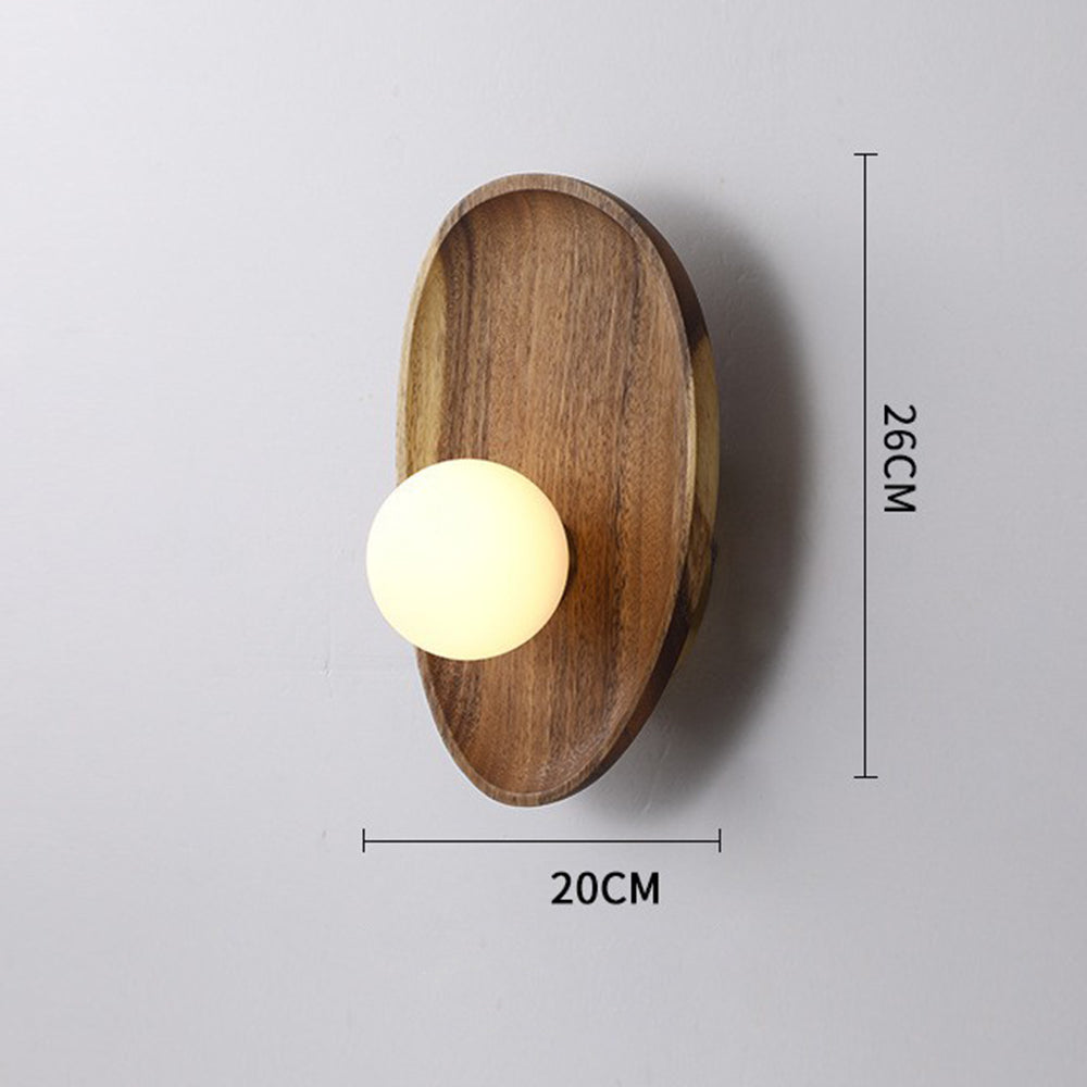 Minimalistische Massief Houten Wandlamp