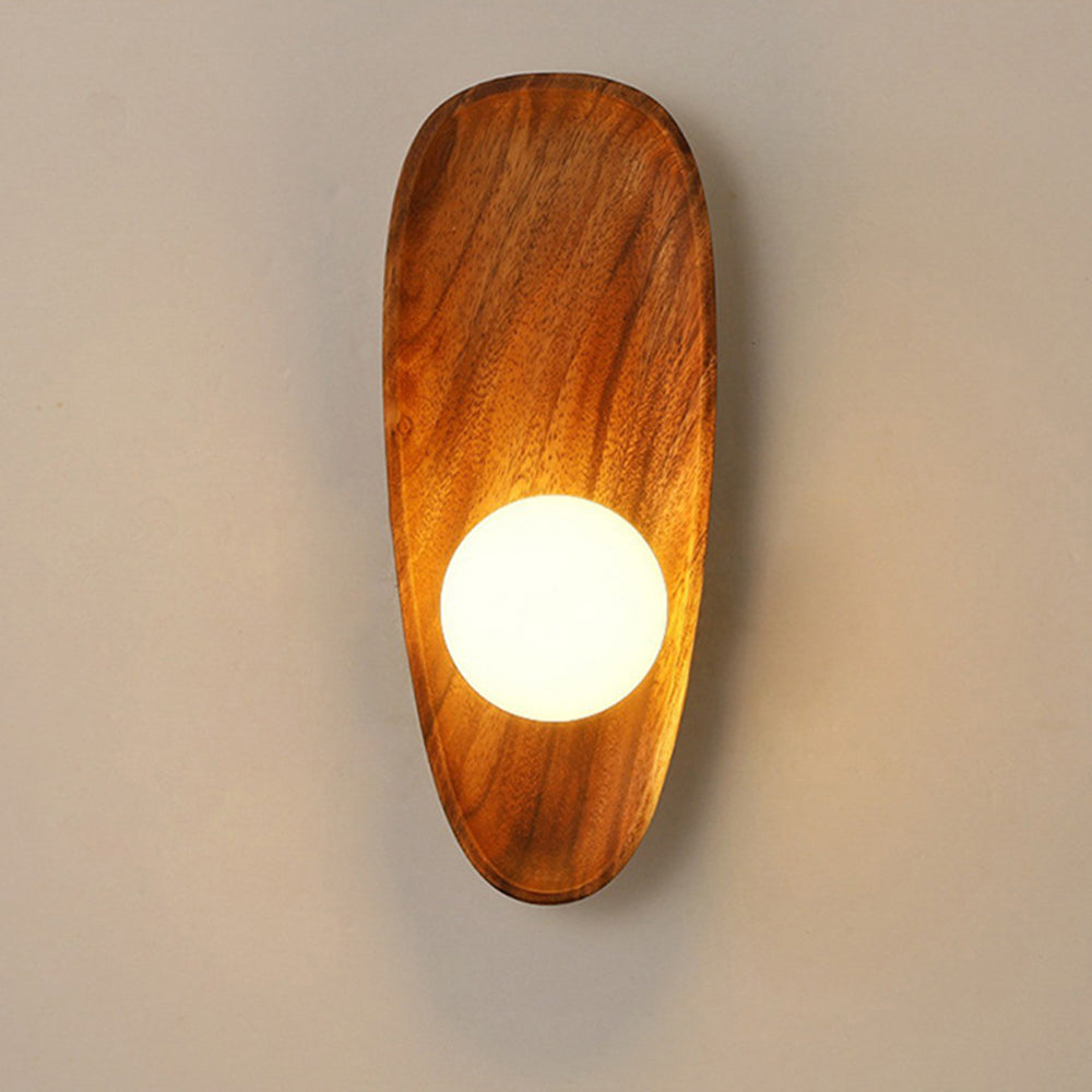 Minimalistische Massief Houten Wandlamp