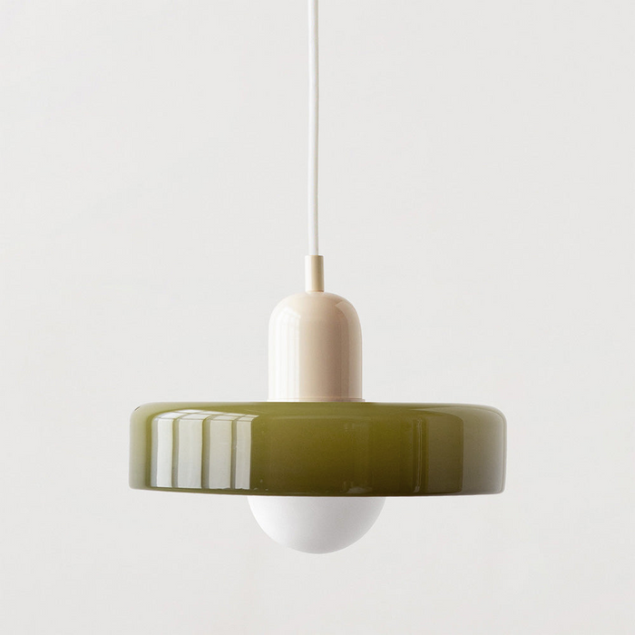 Bauhaus Kleurvolle Glazen Hanglamp