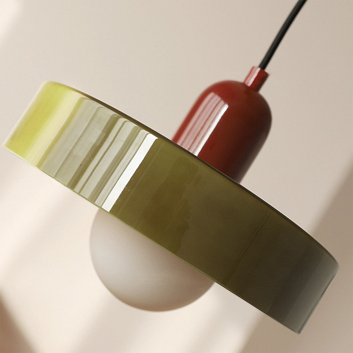 Bauhaus Kleurvolle Glazen Hanglamp