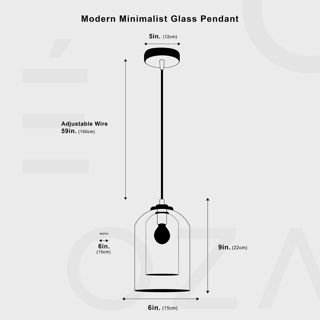 Modern Minimalist Glass Hanglamp