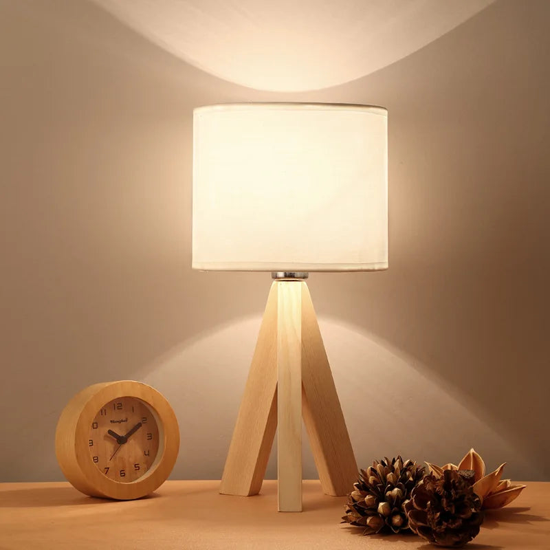 EcoLight - Houten Tafellamp met Modern Design