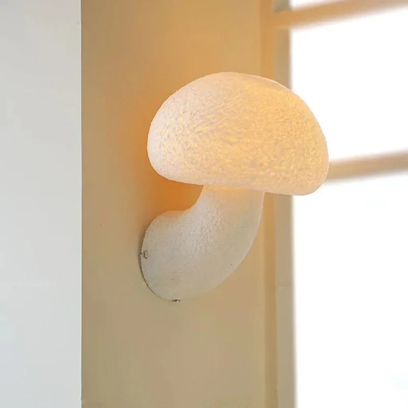 NordicBloom - Witte Paddenstoel Wandlamp | Scandinavisch Design