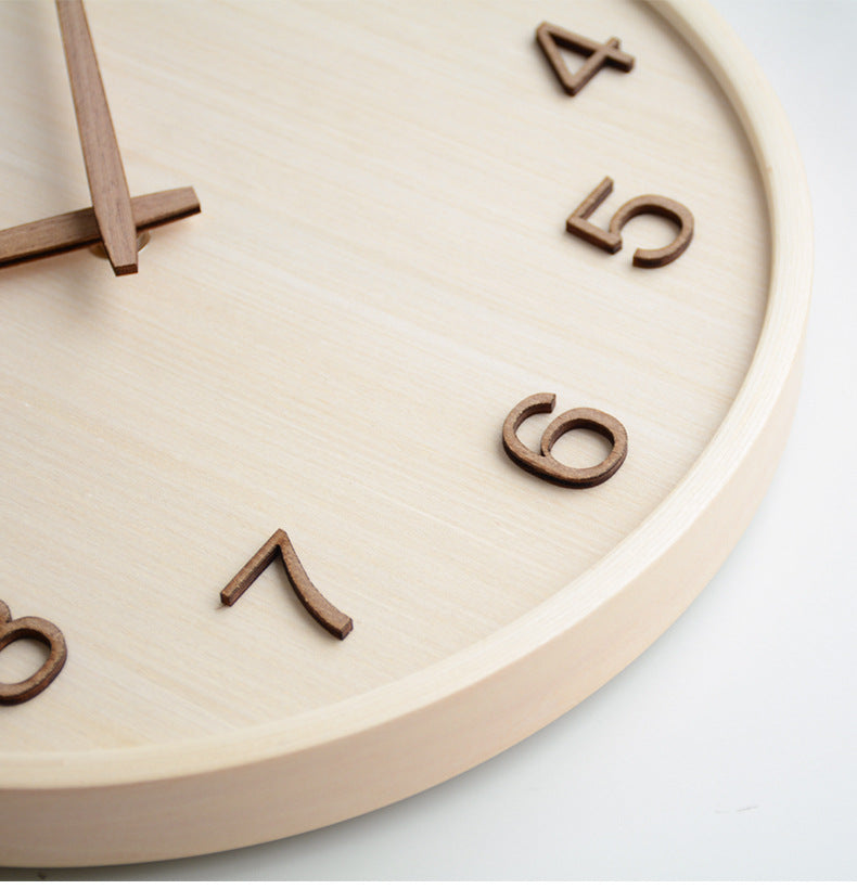 Natuurlijke Elegantie - Ronde Houten Wandklok