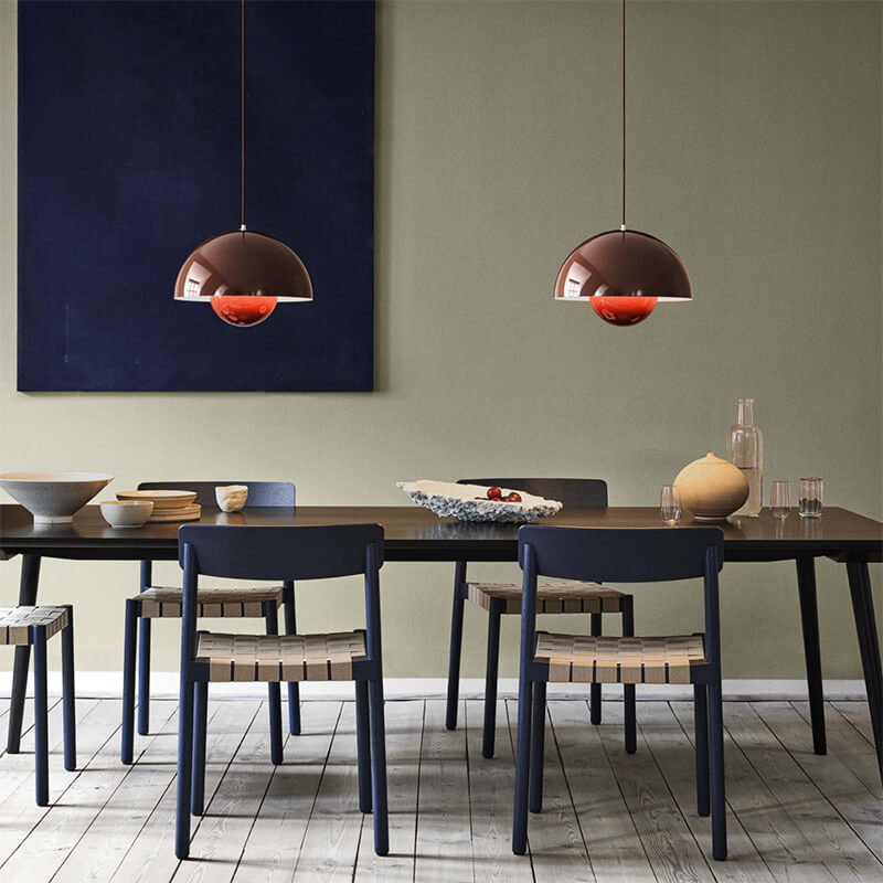 Scandinavische Macaron 1-Licht Halfronde Hanglamp