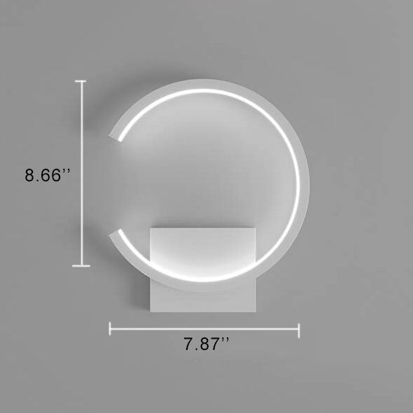 Minimalistische ronde LED-wandlamp met arm, 1 licht