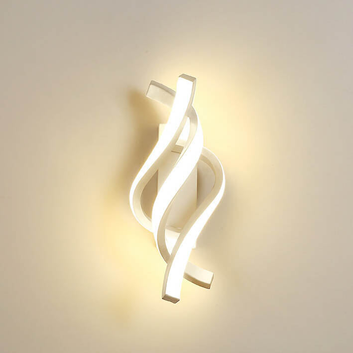 Moderne minimalistische Spiral-LED-wandlamp met 1 licht