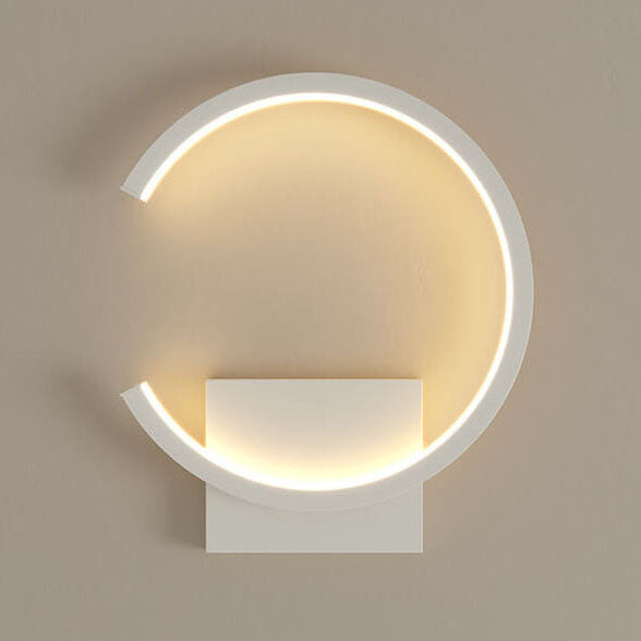 Minimalistische ronde LED-wandlamp met arm, 1 licht