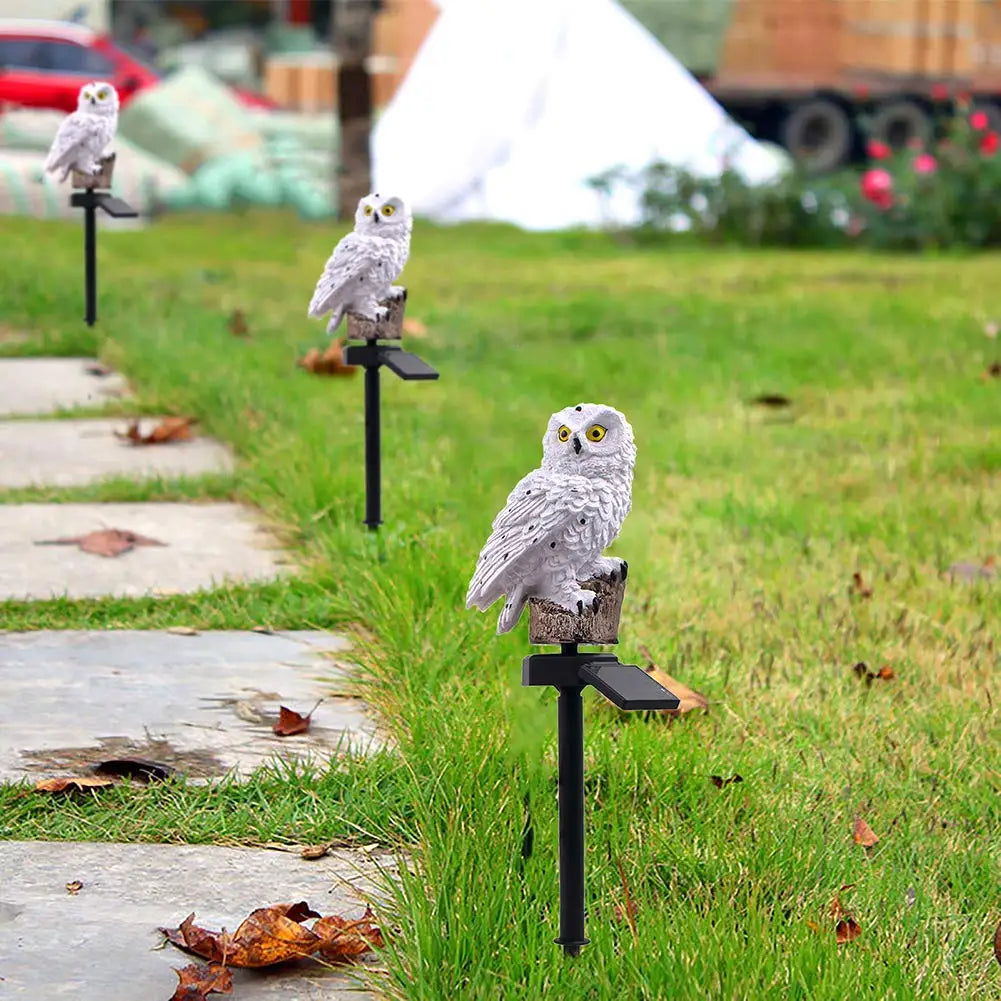 SolarOwl - LED Tuinlamp op Zonne-energie met Uilenontwerp – Decoratieve Buitenverlichting