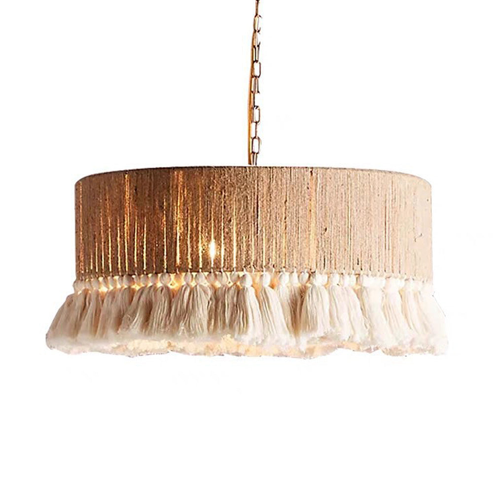 Boho Handgemaakte Touwronde Hanglamp