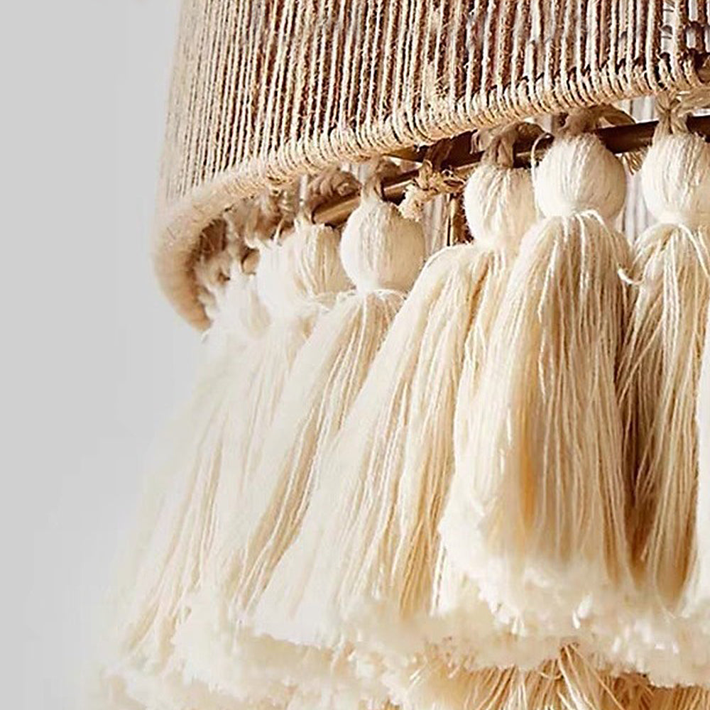 Boho Handgemaakte Touwronde Hanglamp